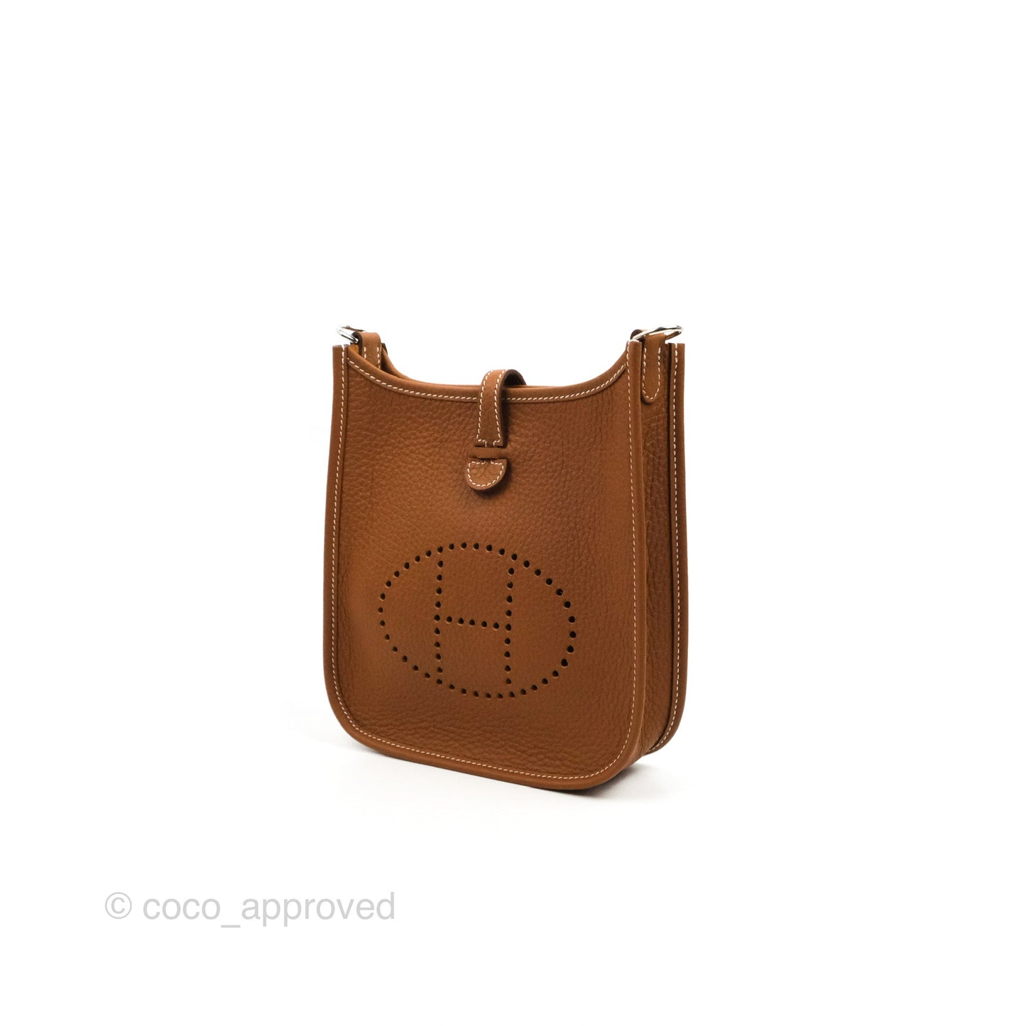 Hermès Mini Evelyne 16 Gold Clemence Palladium Hardware