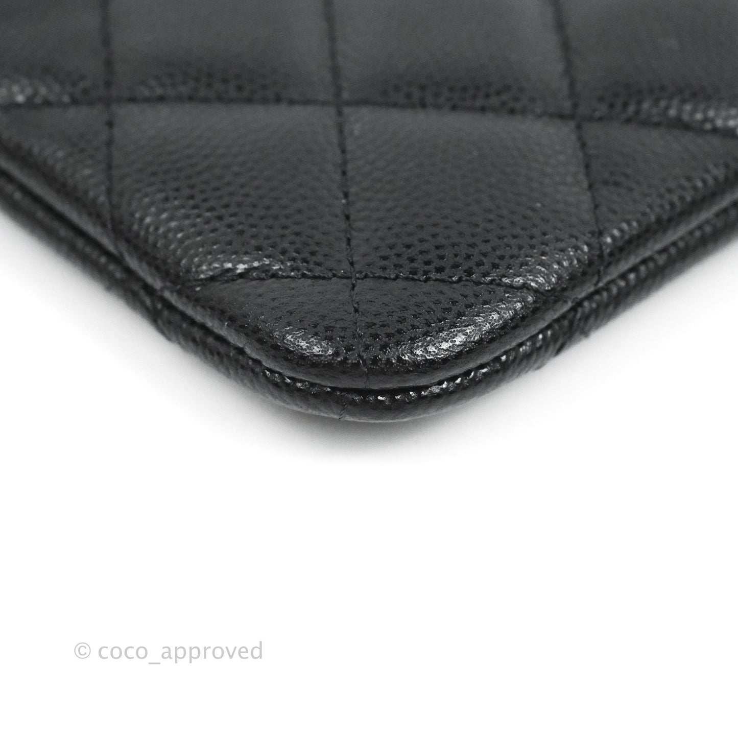 Chanel Quilted Mini O Case Black Caviar Gold Hardware