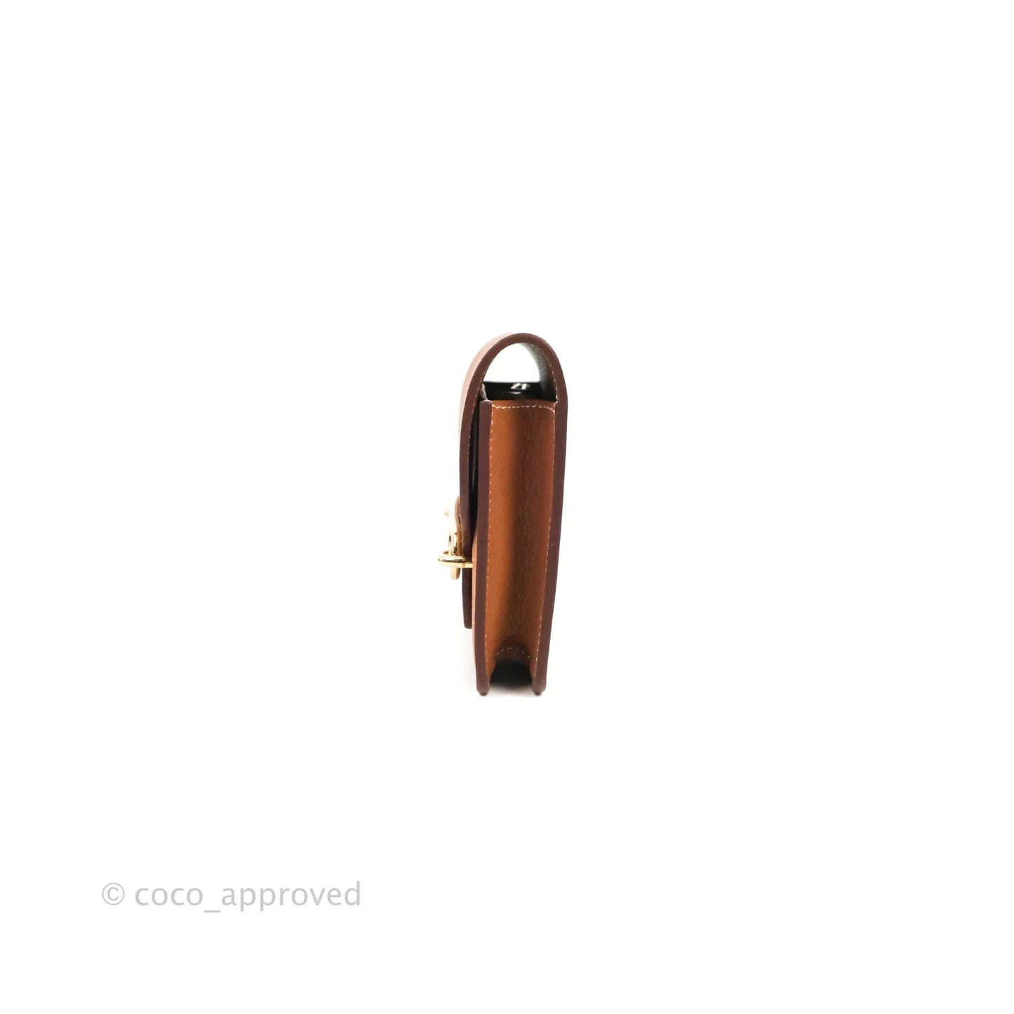 Hermès Roulis Slim Wallet Gold Gold Hardware