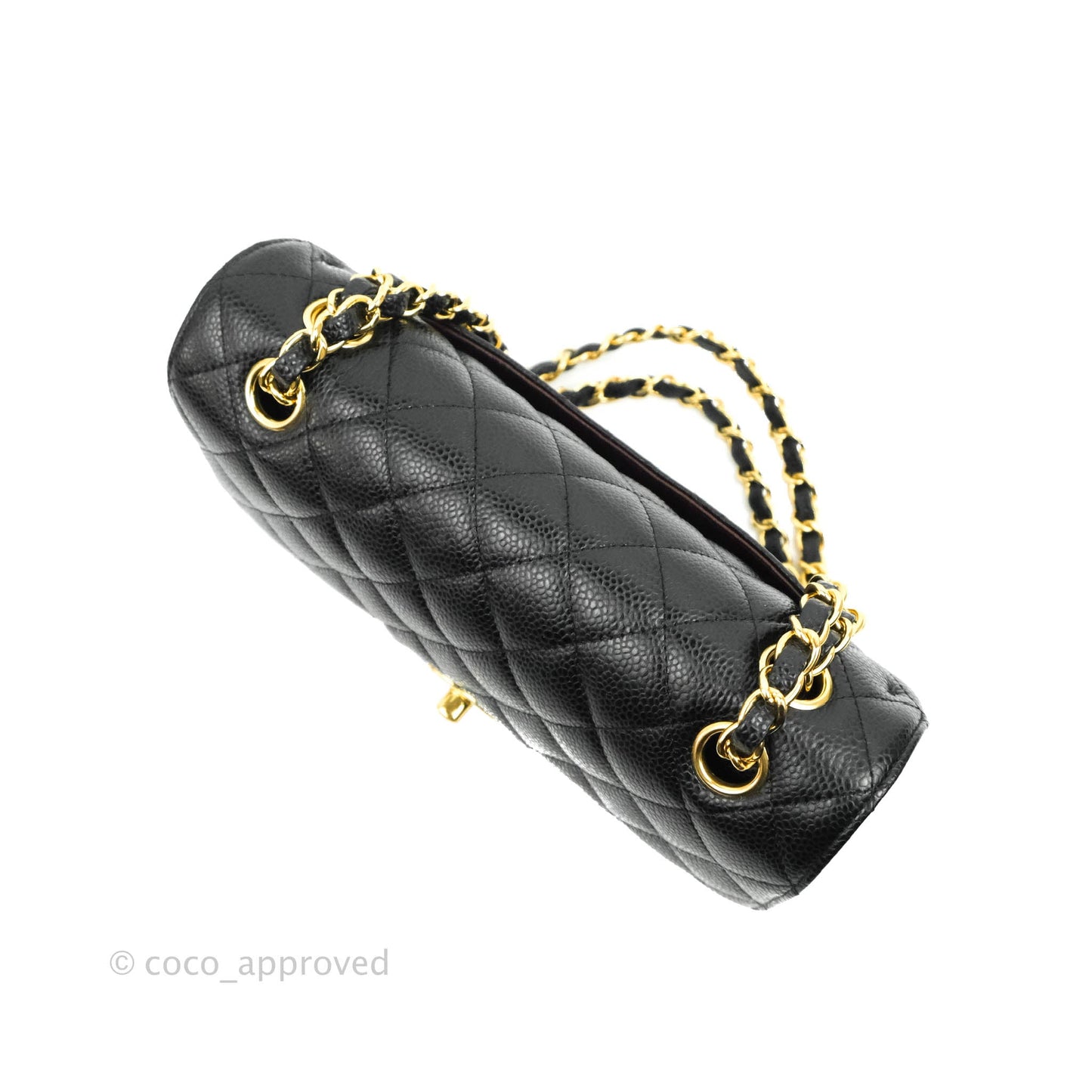 Chanel Small Classic Quilted Flap Black Caviar Gold Hardware