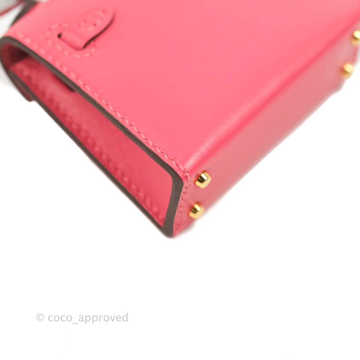 Hermès Kelly Twilly Around Bag Charm Pink Tadelakt Gold Hardware