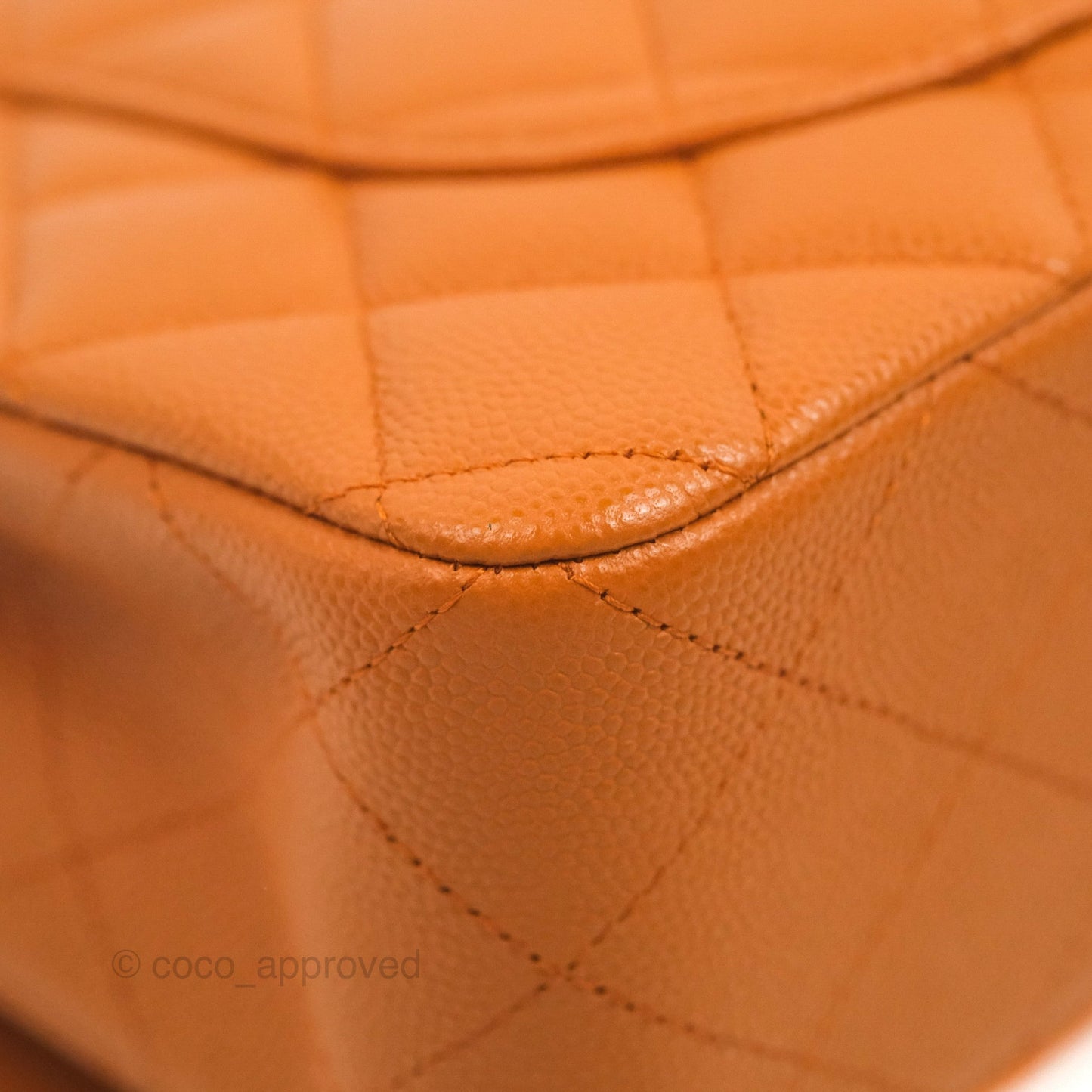 Chanel Classic S/M Small Double Flap Caramel Caviar Gold Hardware 21A