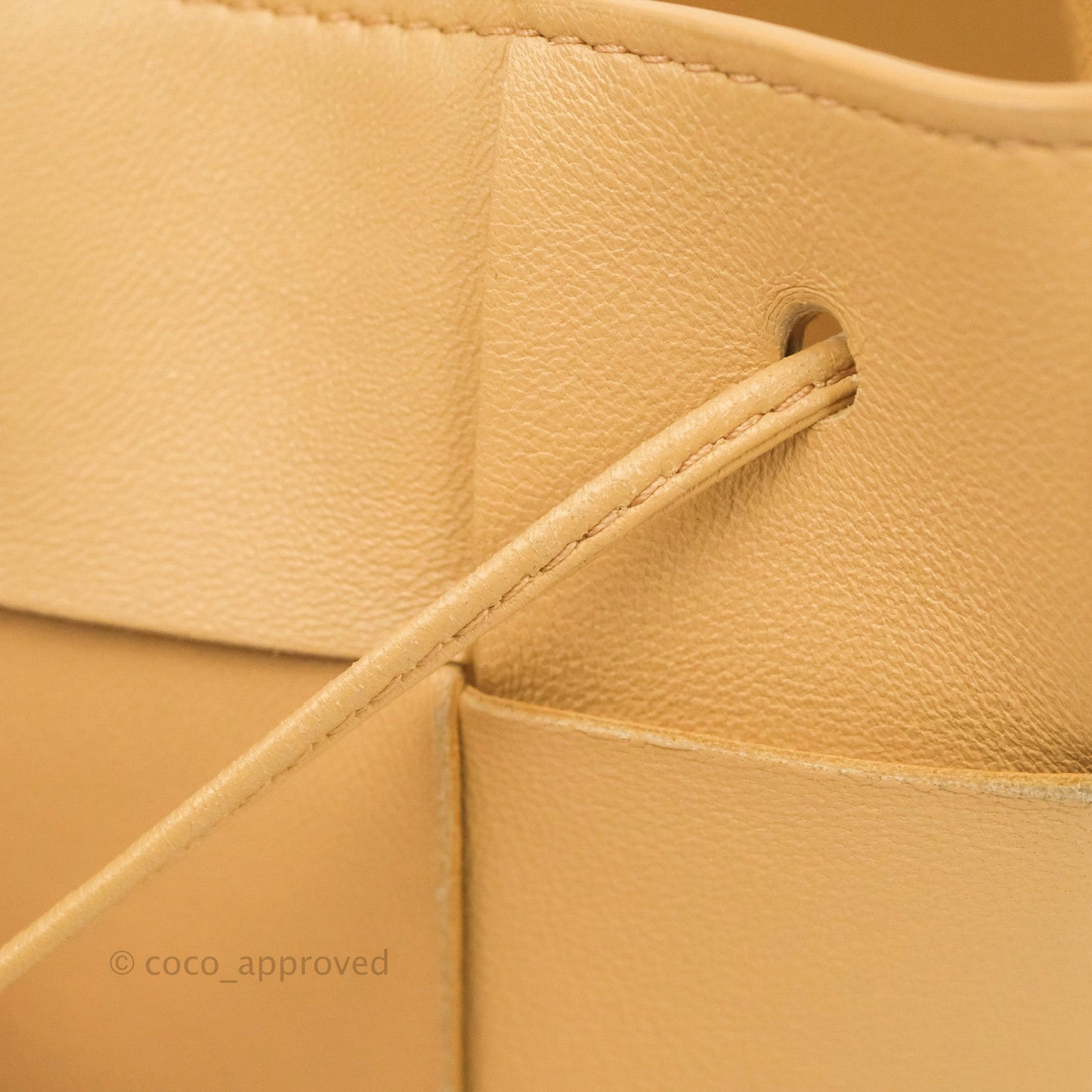Bottega Veneta Small Cassette Bucket Bag Almond Lambskin