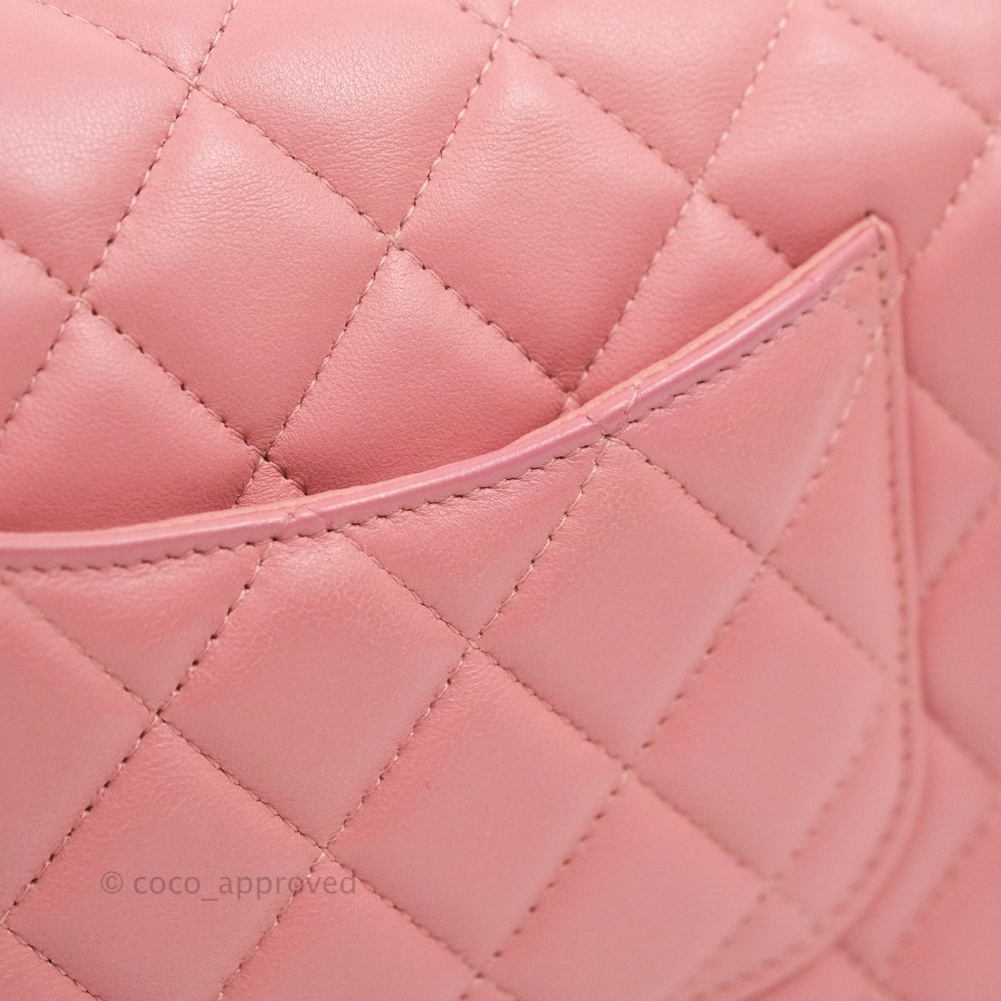 Chanel Quilted Mini Rectangular Flap Pink Lambskin Gold Hardware