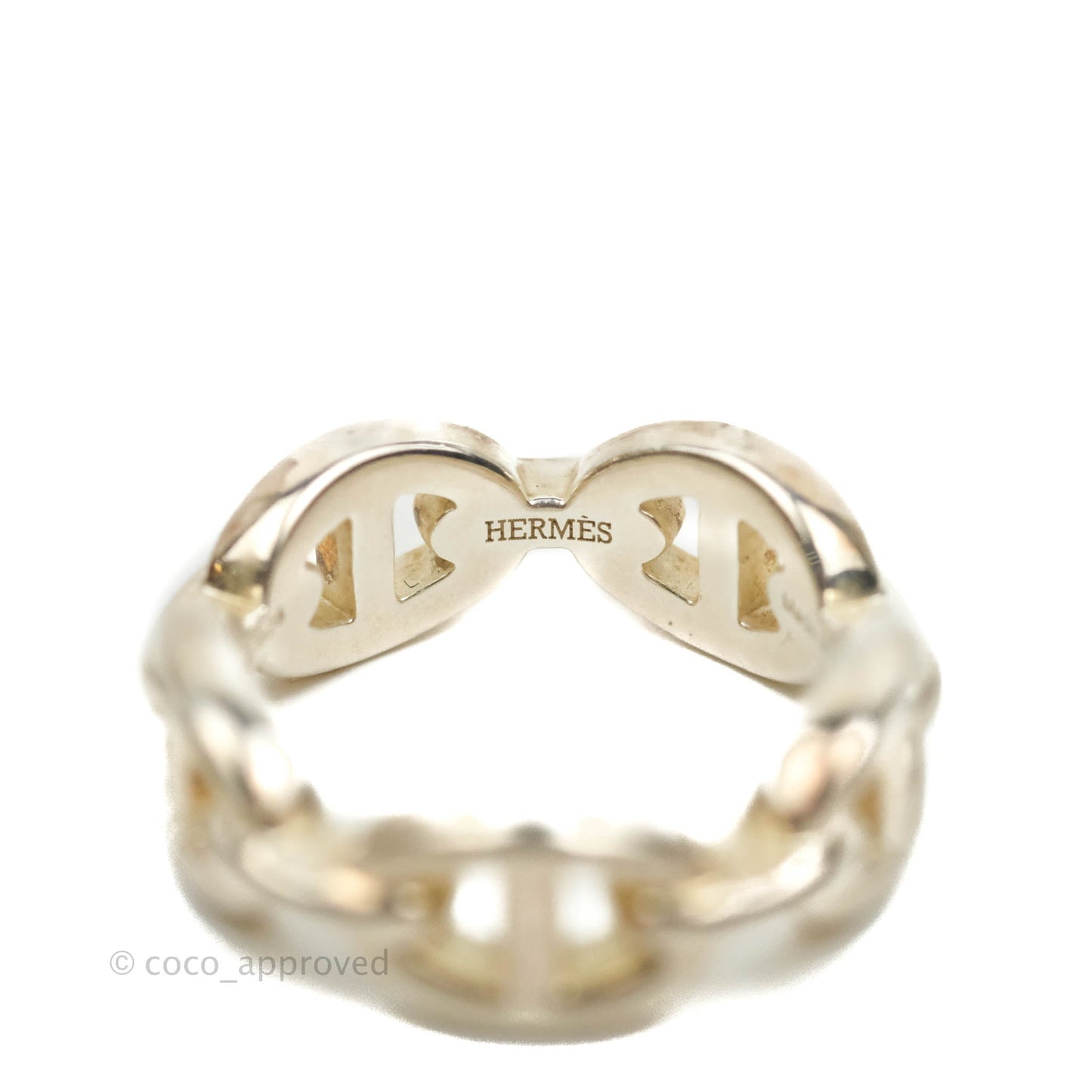 Hermès Sterling Silver PM Chaine d'Ancre Enchainee Band Ring