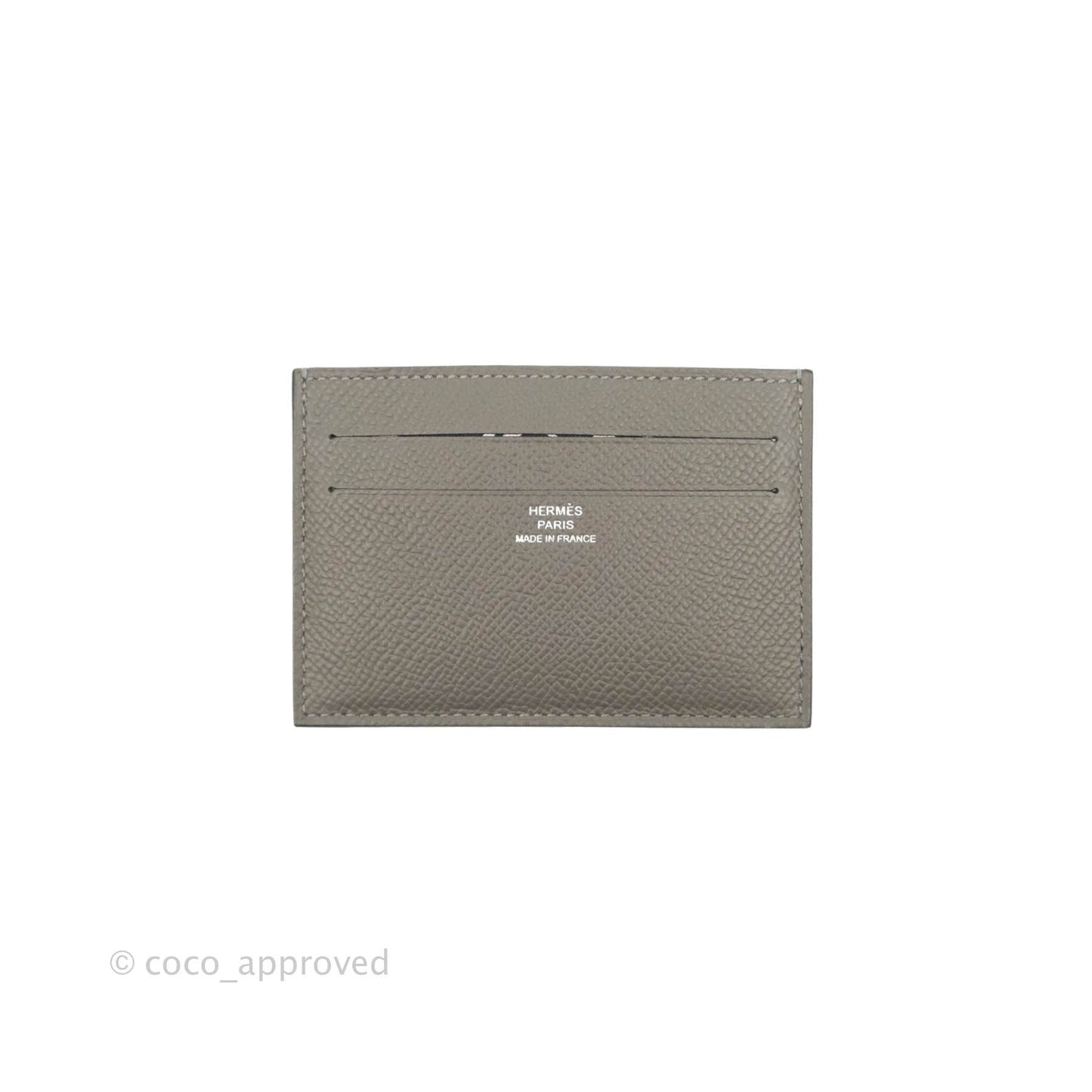 Hermès Citizen Twill Card Holder Garden of Harnesses Gris Meyer 0L Epsom