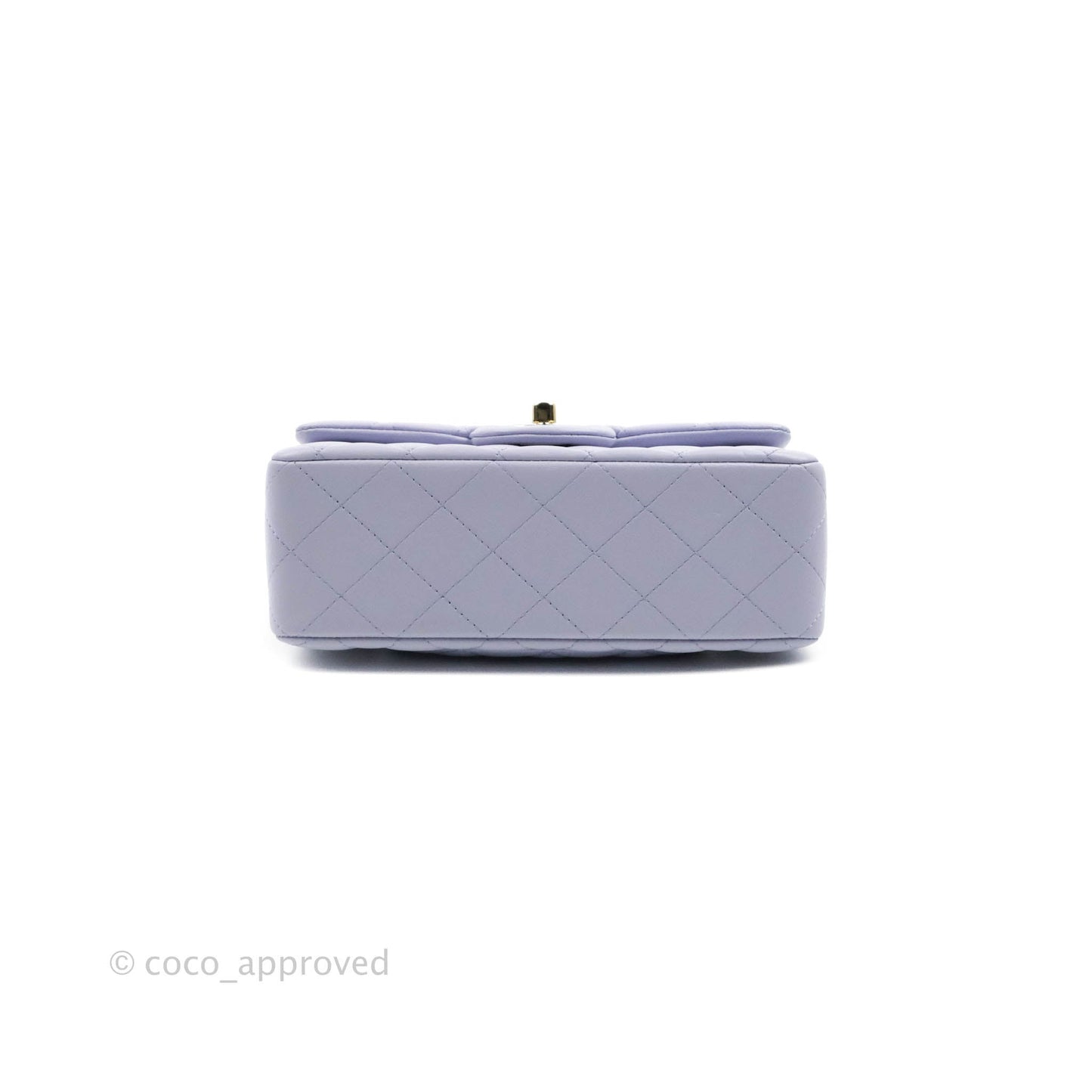 Chanel Top Handle Mini Rectangular Flap Bag Lilac Lambskin Gold Hardware