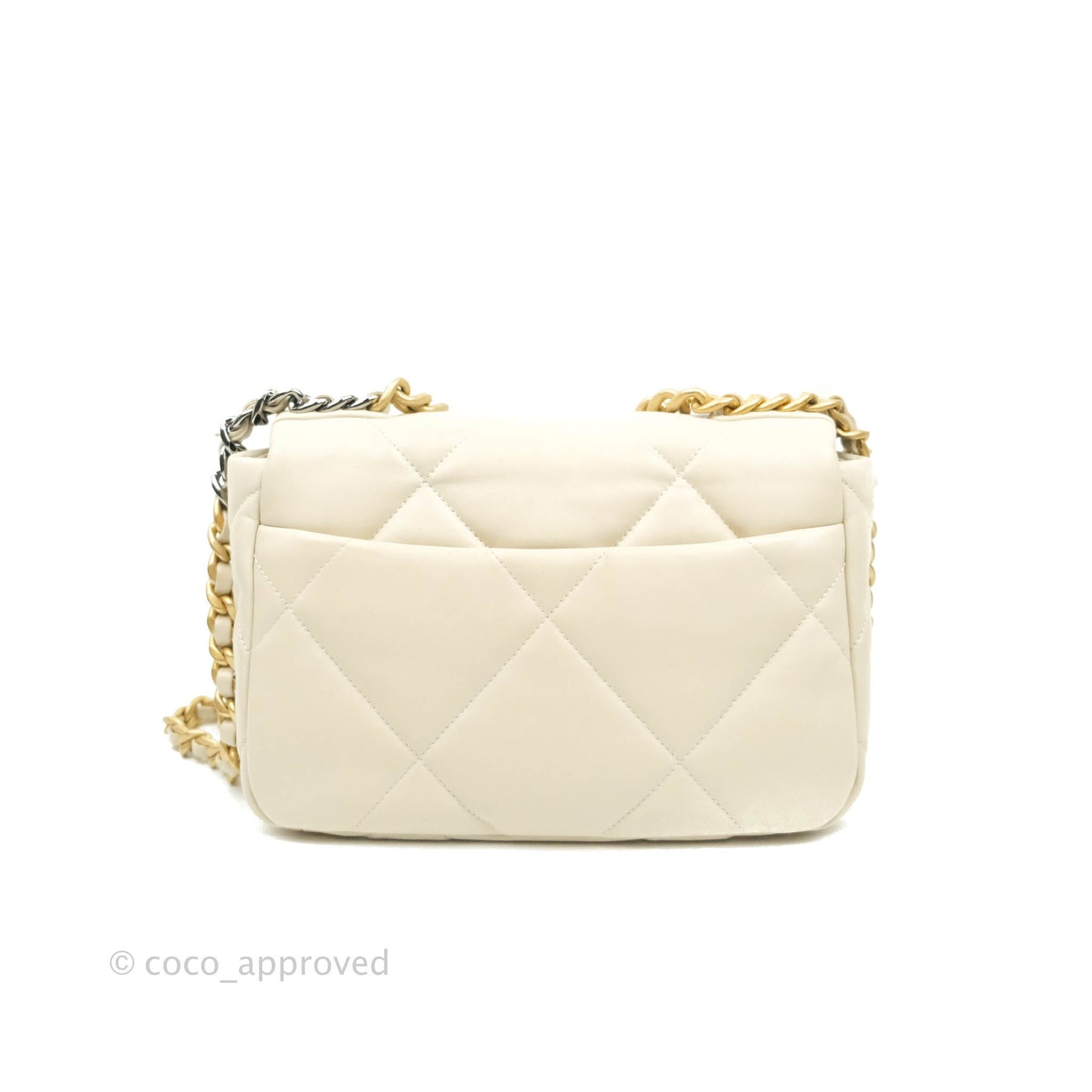 Chanel 19 Small Light Beige Lambskin Mixed Hardware 21C