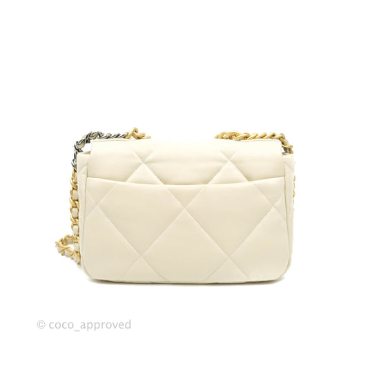 Chanel 19 Small Light Beige Lambskin Mixed Hardware 21C