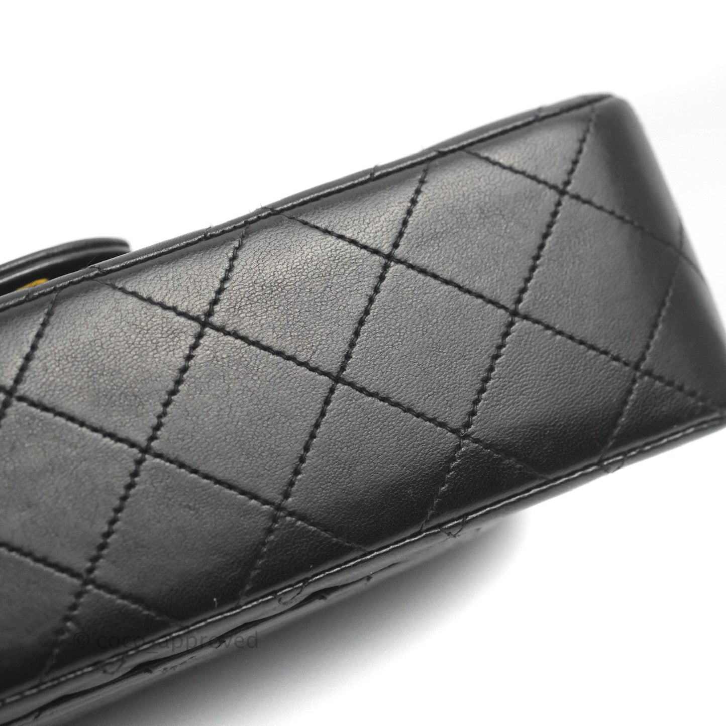 Chanel Vintage Classic Small S/M Flap Black Lambskin 24K Gold Hardware