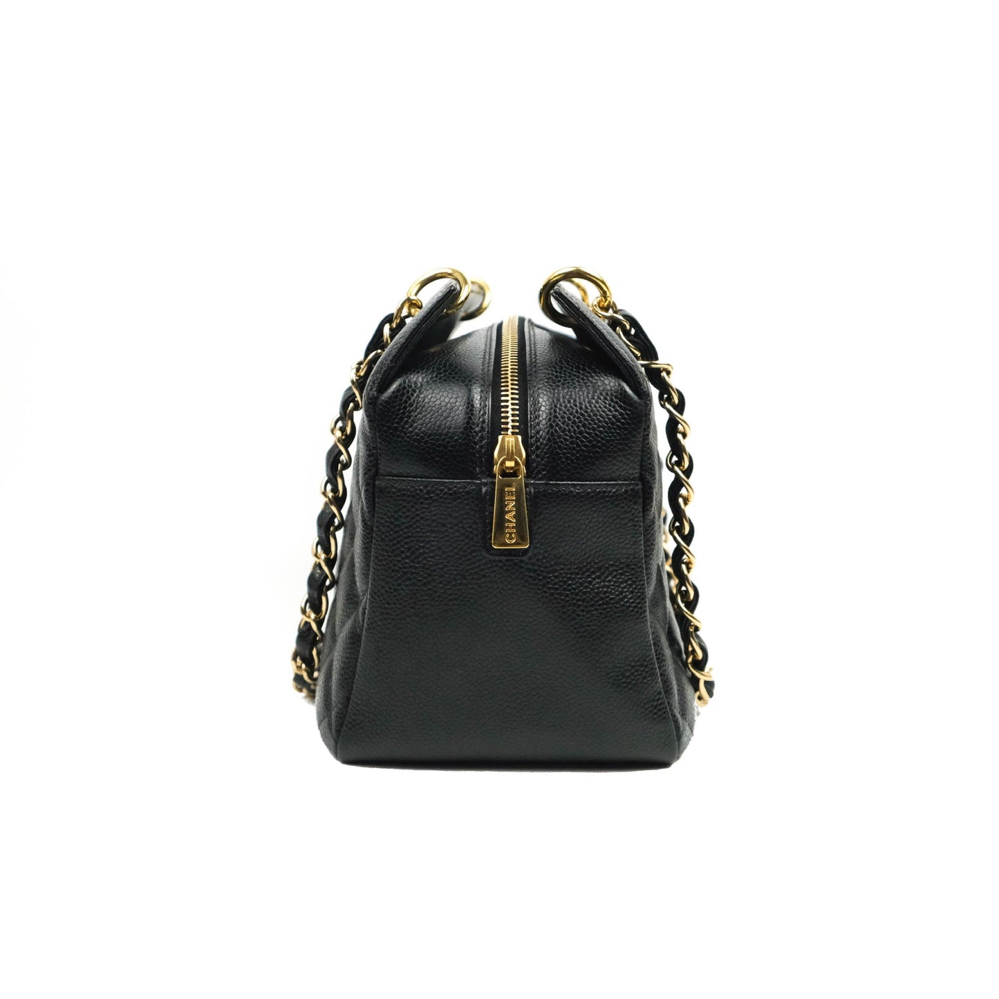 Chanel PTT Petite Timeless Shopping Tote Bag Black Caviar Gold Hardware