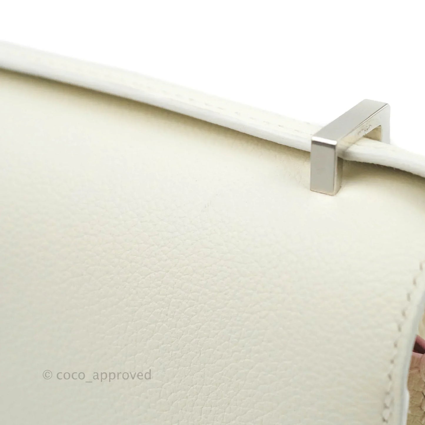 Hermès Constance HSS Mini 18cm White Evercolor Palladium Hardware