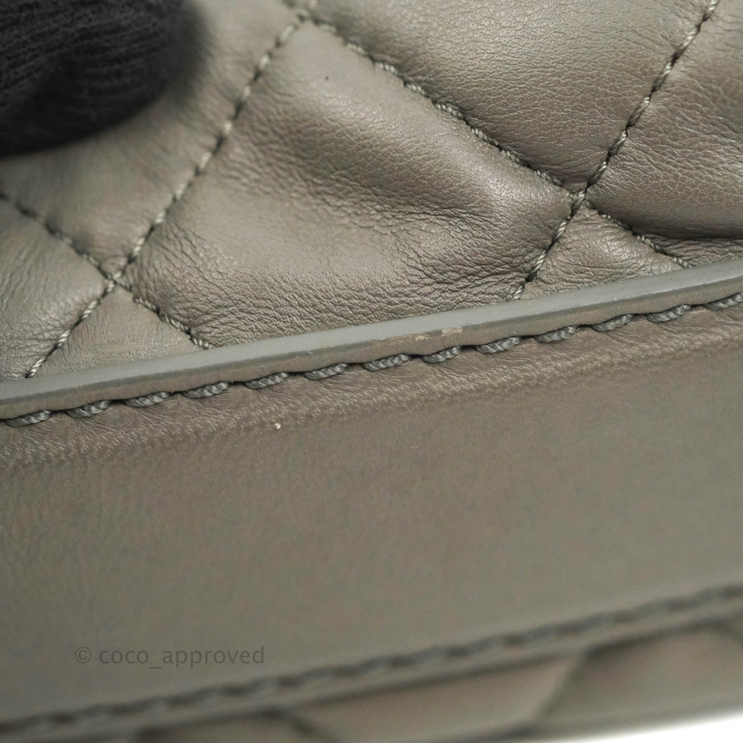 Chanel Medium Quilted Soft Accordion Flap Bag Grey Lambskin