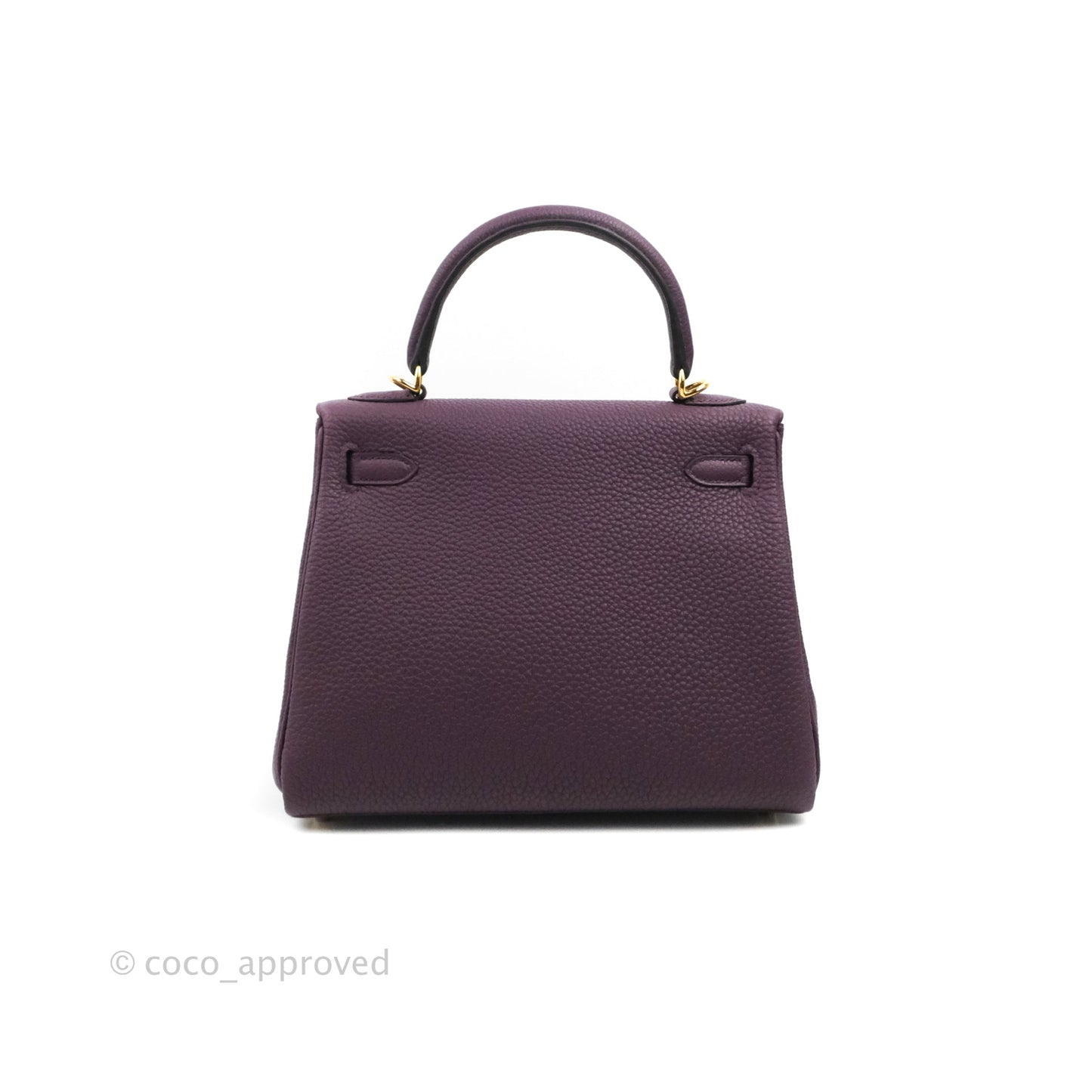 Hermès Retourne Kelly 25 Cassis Gold Hardware
