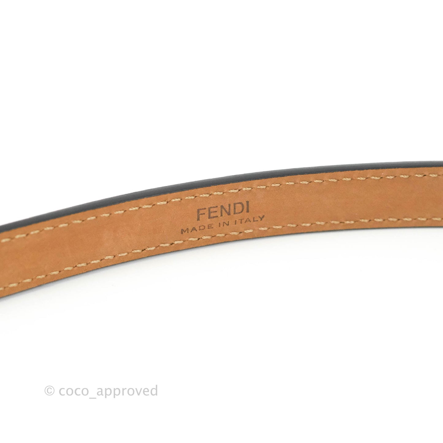 Fendi Calfskin Studded Belt