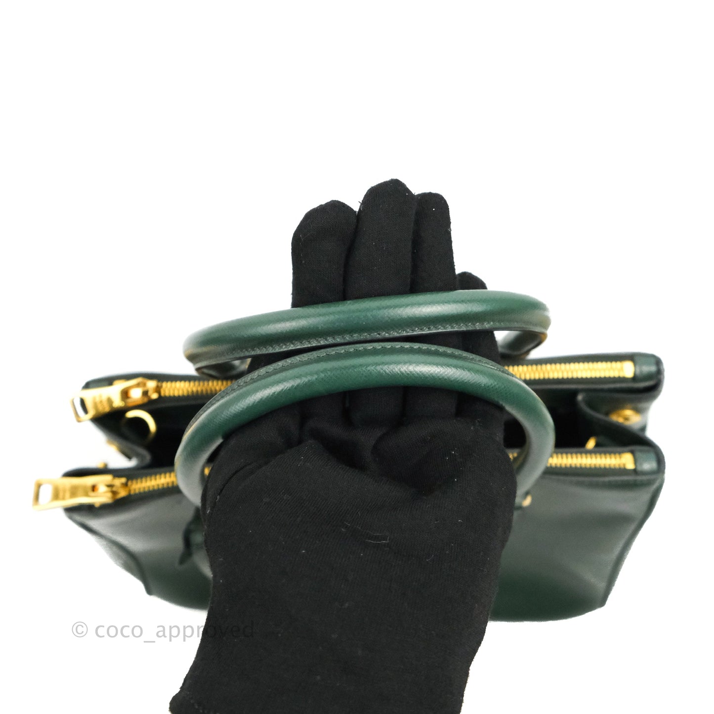 Prada Small Saffiano Lux Galleria Bag Emerald