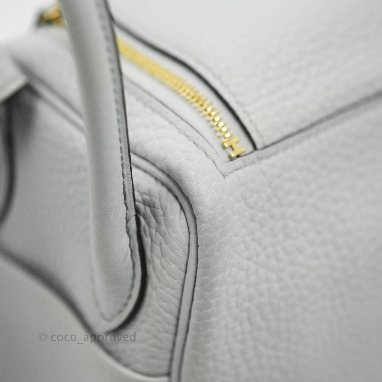 Hermès Mini Lindy 20 Blue Pale Clemence Gold Hardware