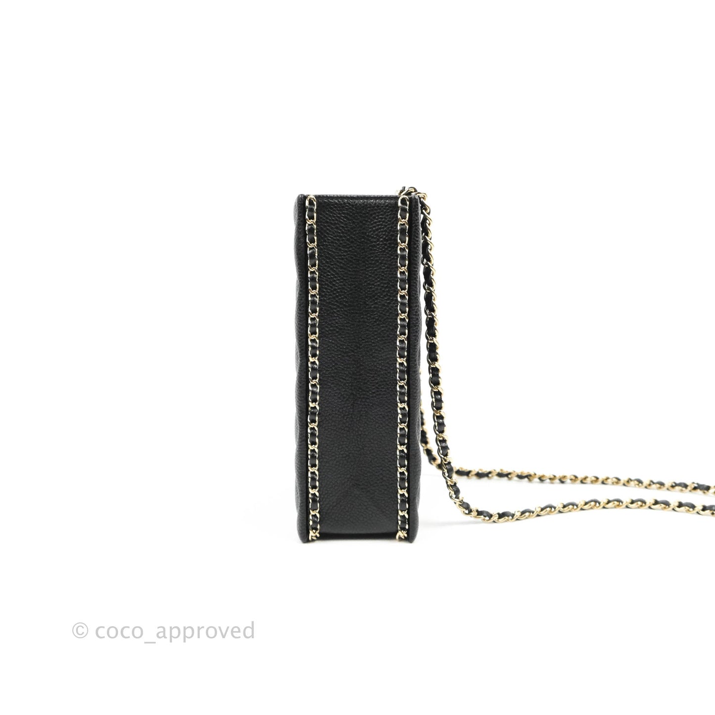 Chanel Evening Bag Caviar Black Gold Hardware 22SS