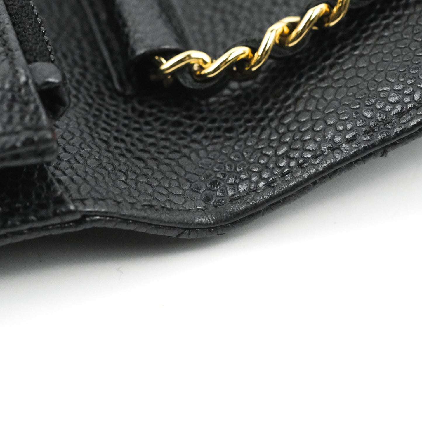Chanel Quilted Classic WOC Black Caviar Gold Hardware