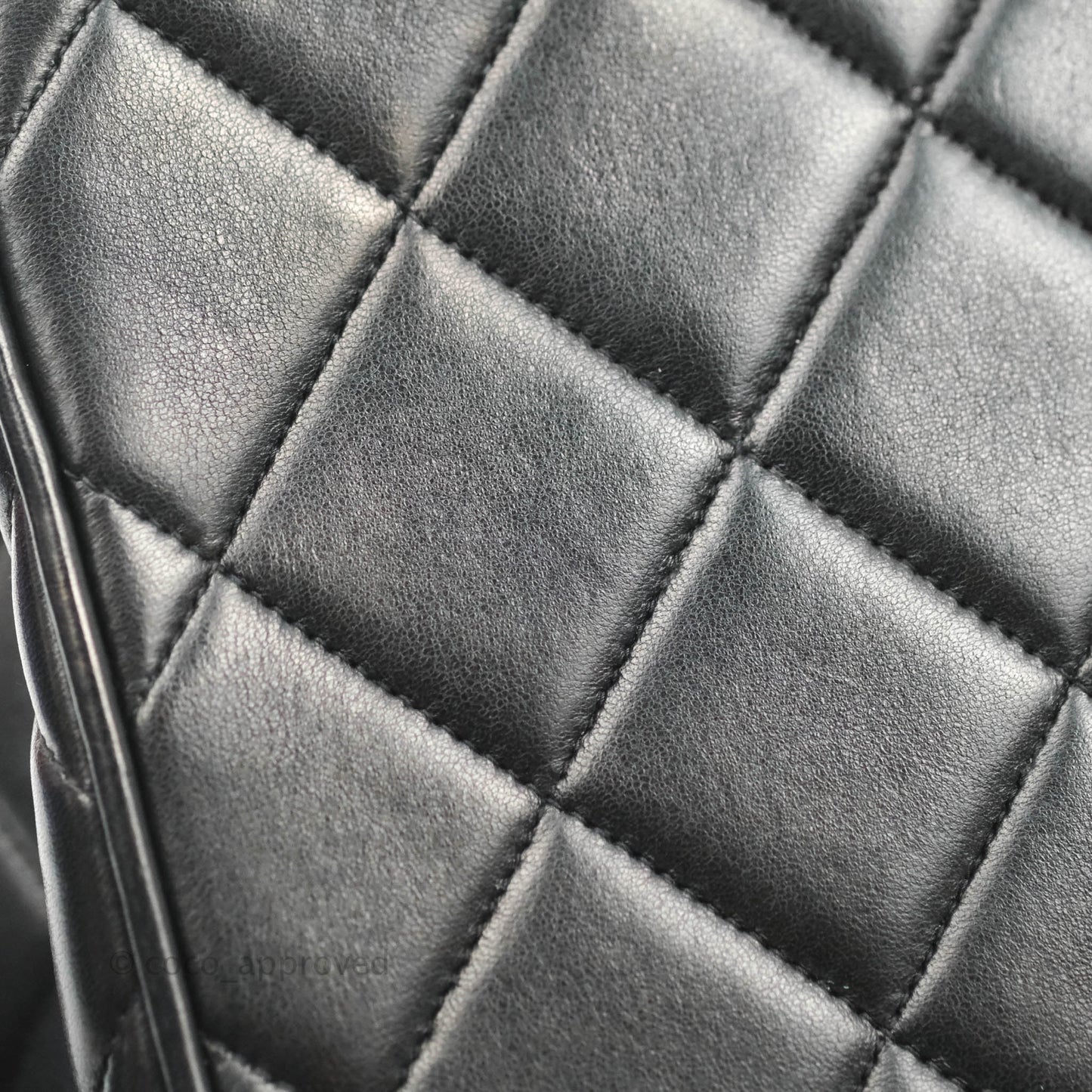 Chanel Quilted XL Vintage Black Lambskin Large 24K CC Bag