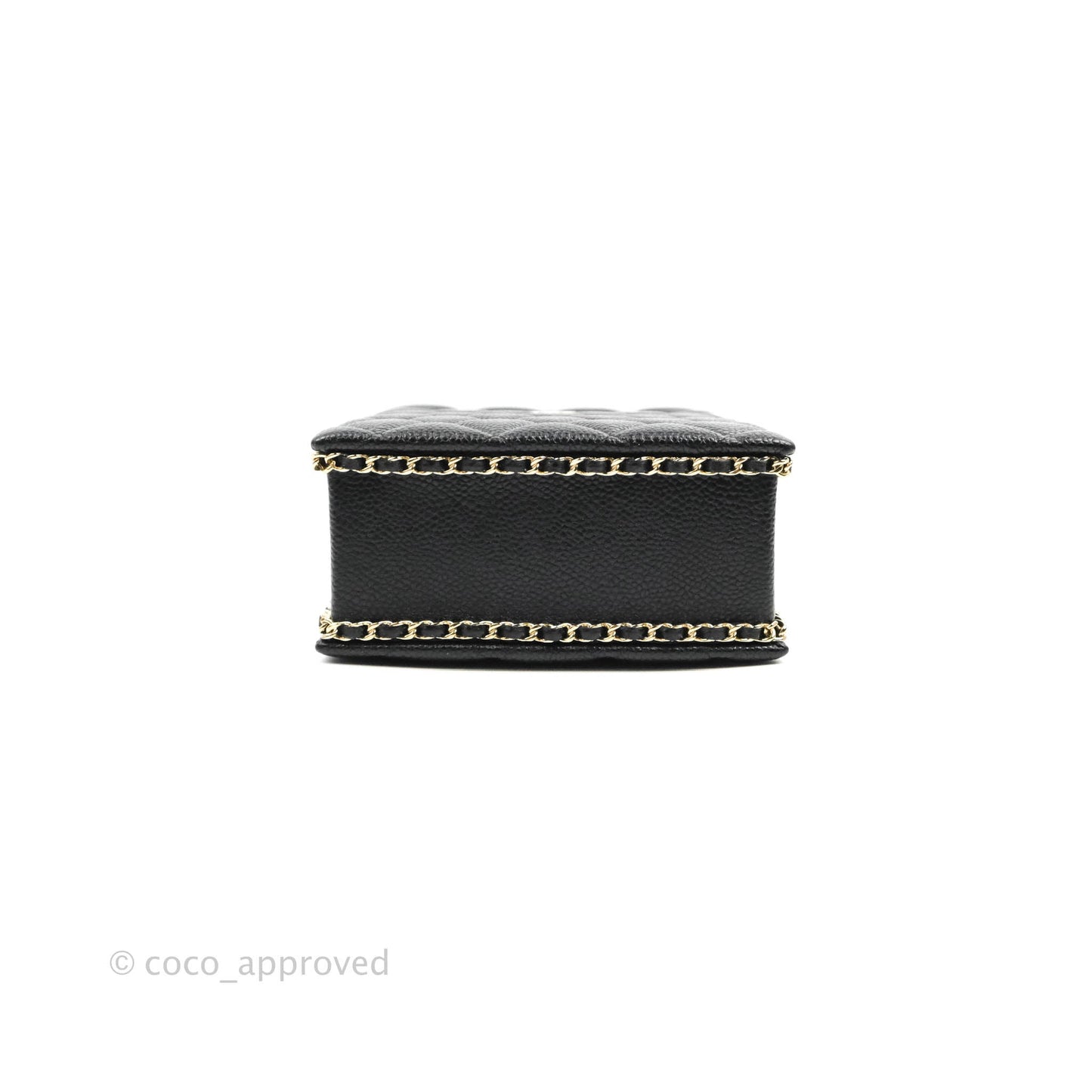 Chanel Evening Bag Caviar Black Gold Hardware 22SS