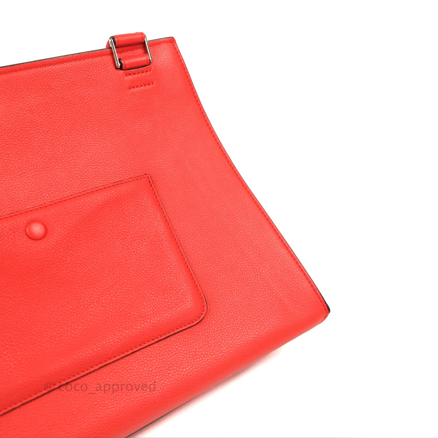 Celine Edge Bag Tomato Red Grained Calfskin