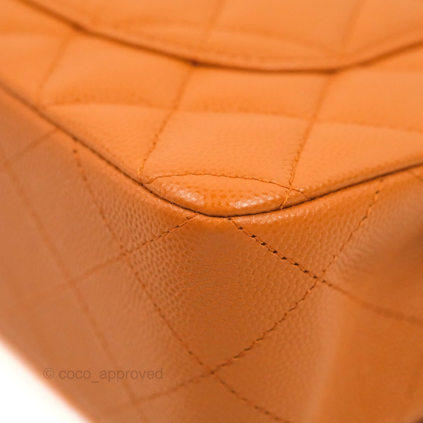 Chanel Classic S/M Small Double Flap Caramel Caviar Gold Hardware 21A