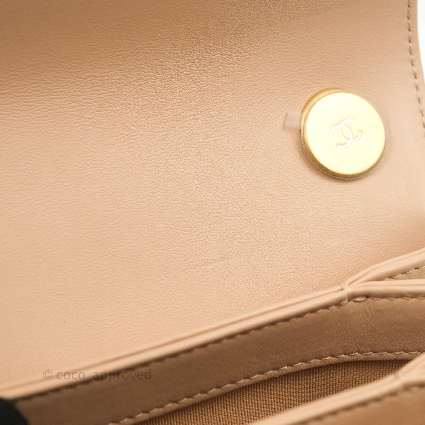 Chanel Pearl Chain Bag Pink Calfskin Aged Gold Hardware