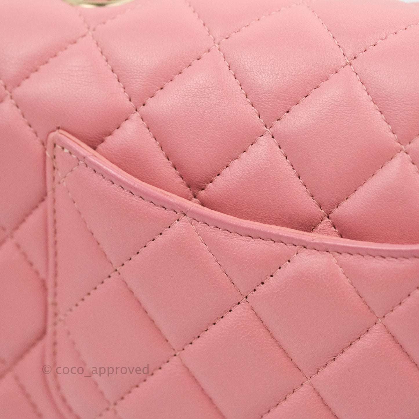 Chanel Quilted Mini Rectangular Flap Pink Lambskin Gold Hardware