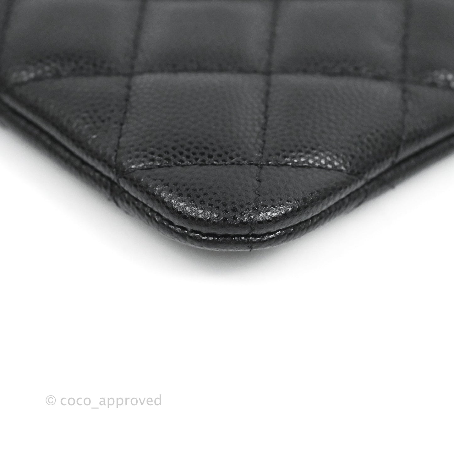 Chanel Quilted Mini O Case Black Caviar Gold Hardware
