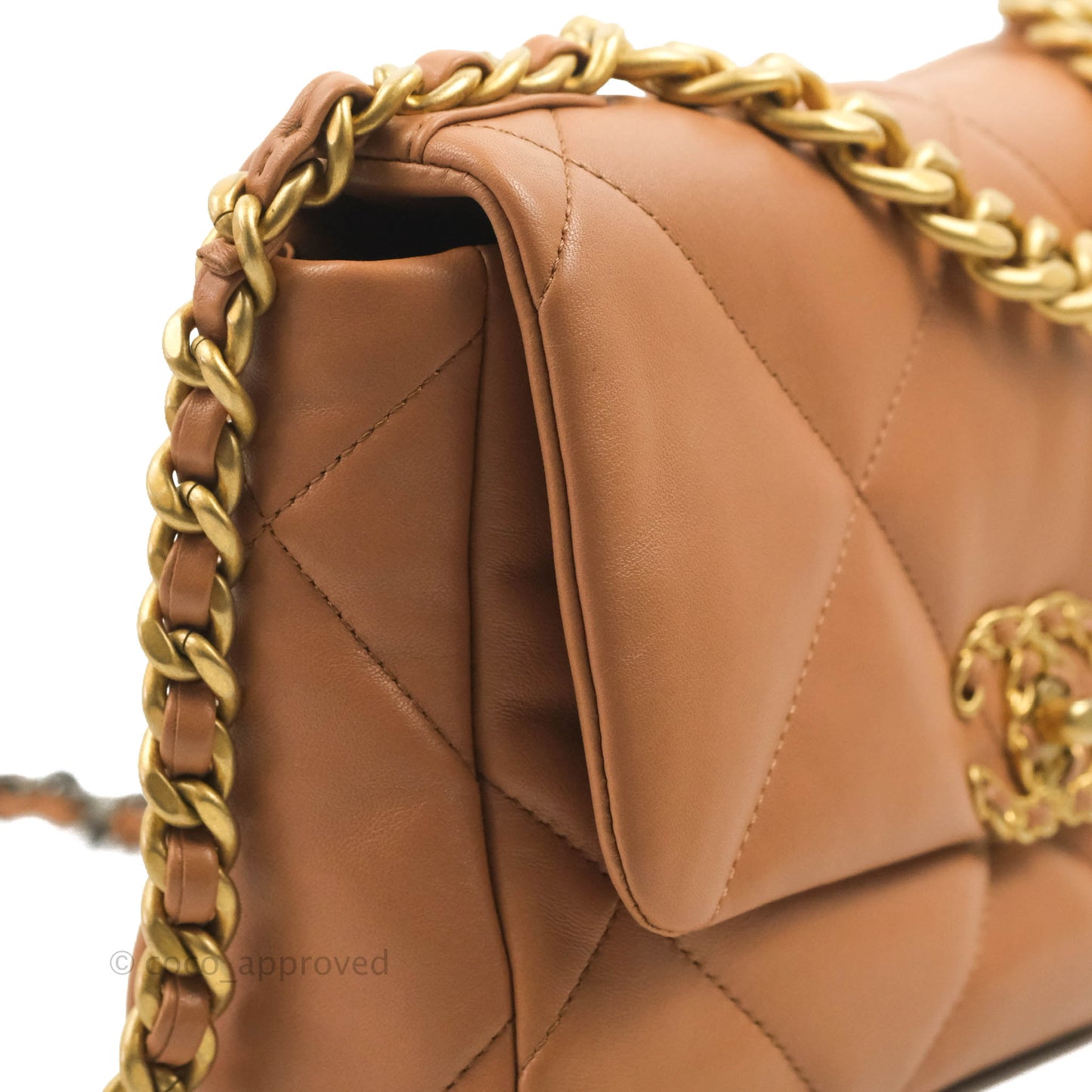 Chanel 19 Small Caramel Dark Beige Lambskin Mixed Hardware 21K