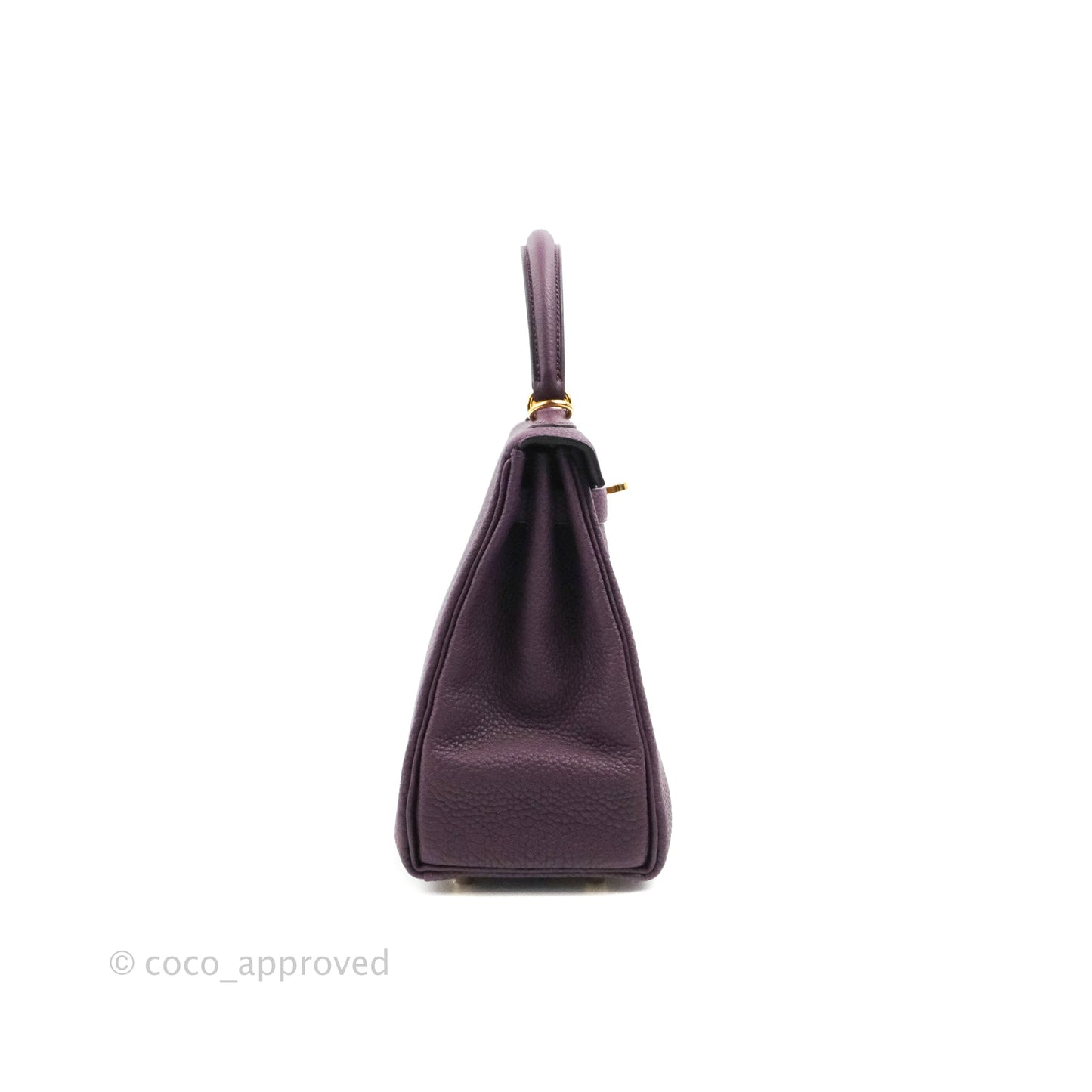 Hermès Retourne Kelly 25 Cassis Gold Hardware