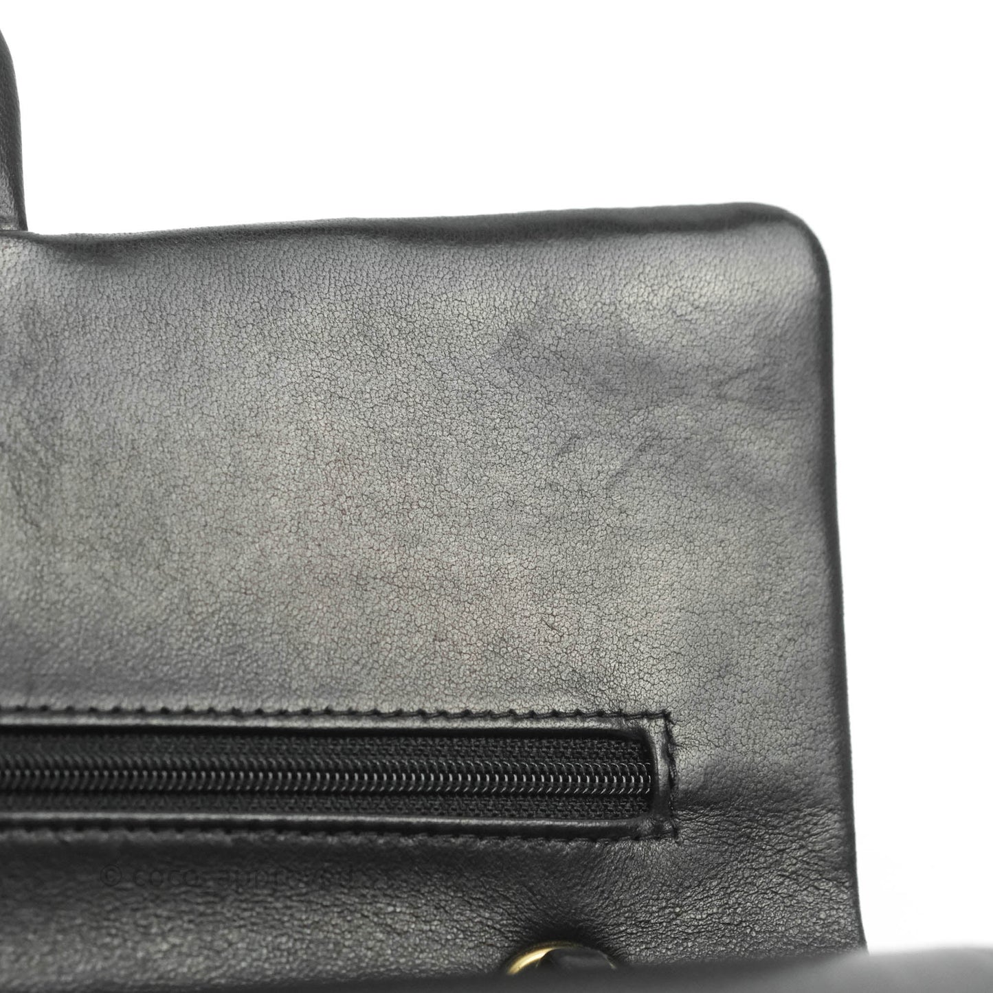 Chanel Classic M/L Flap Bag Black Lambskin Gold Hardware