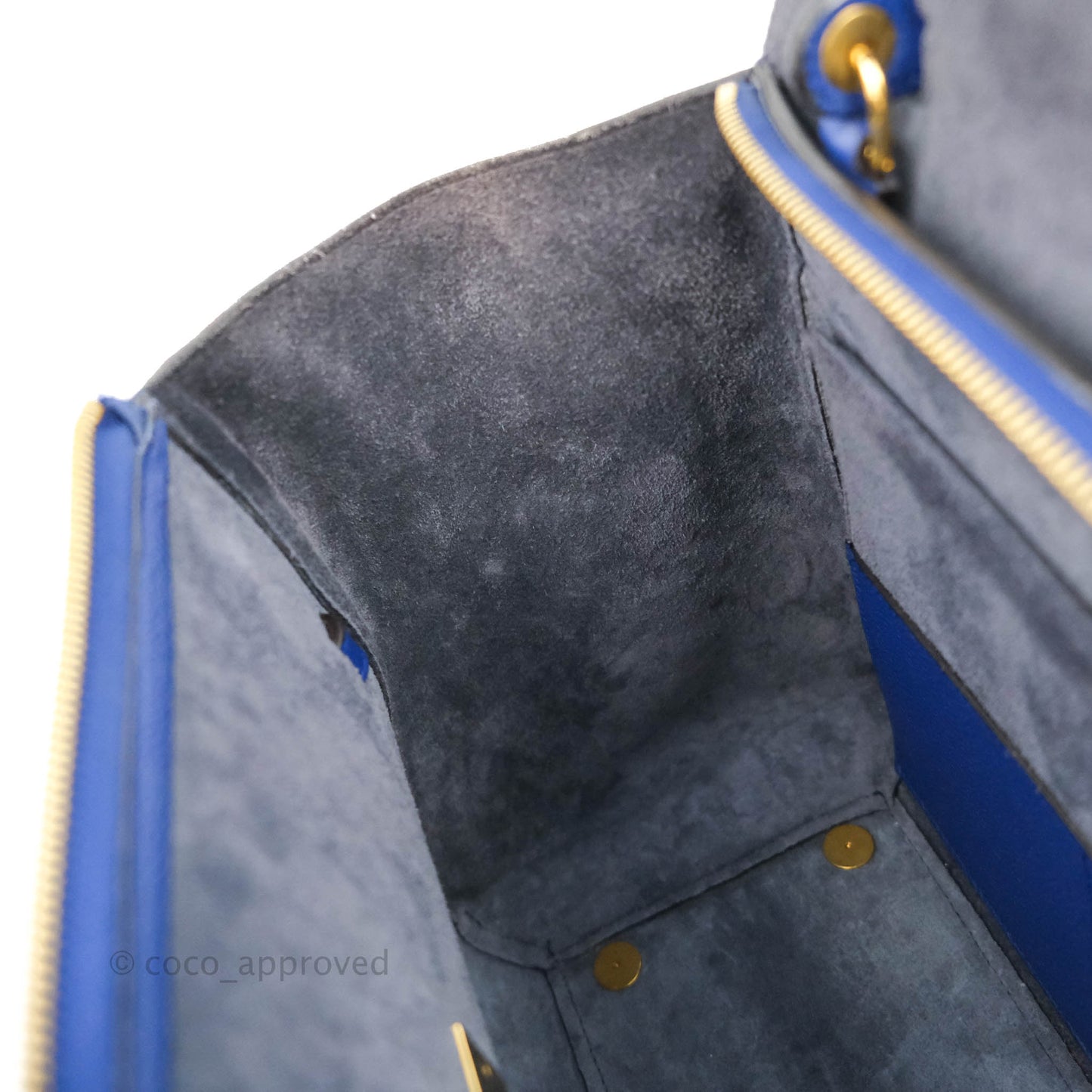 Celine Mini Belt Bag Blue Grained Calfskin Gold Hardware