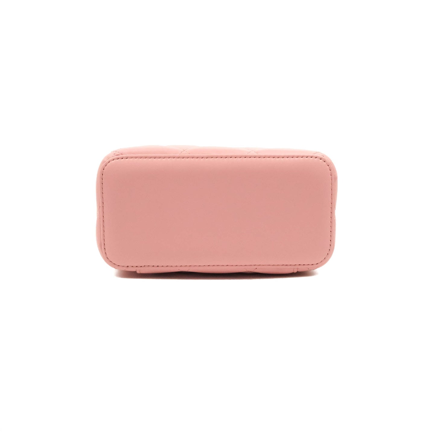 Chanel Resin Elegant Chain Vanity Case Pink Lambskin Gold Hardware