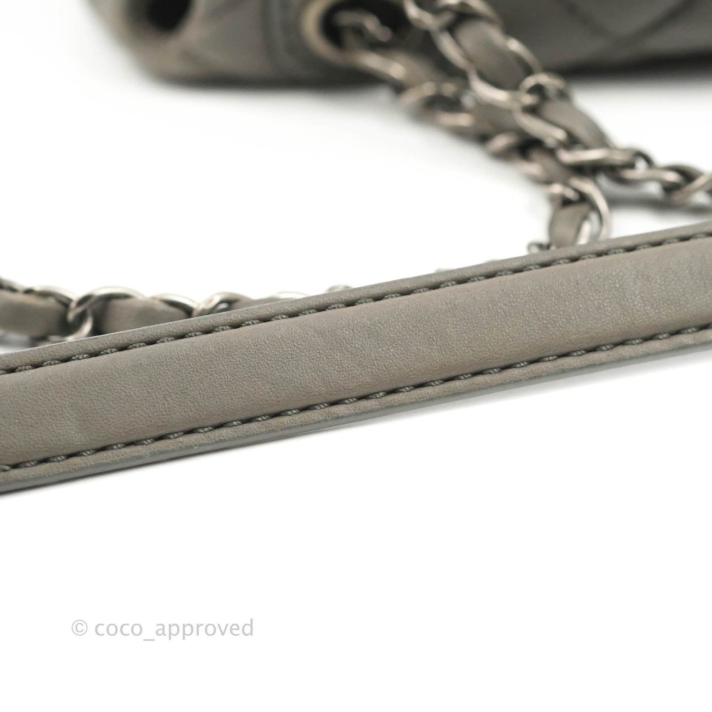 Chanel Medium Quilted Soft Accordion Flap Bag Grey Lambskin