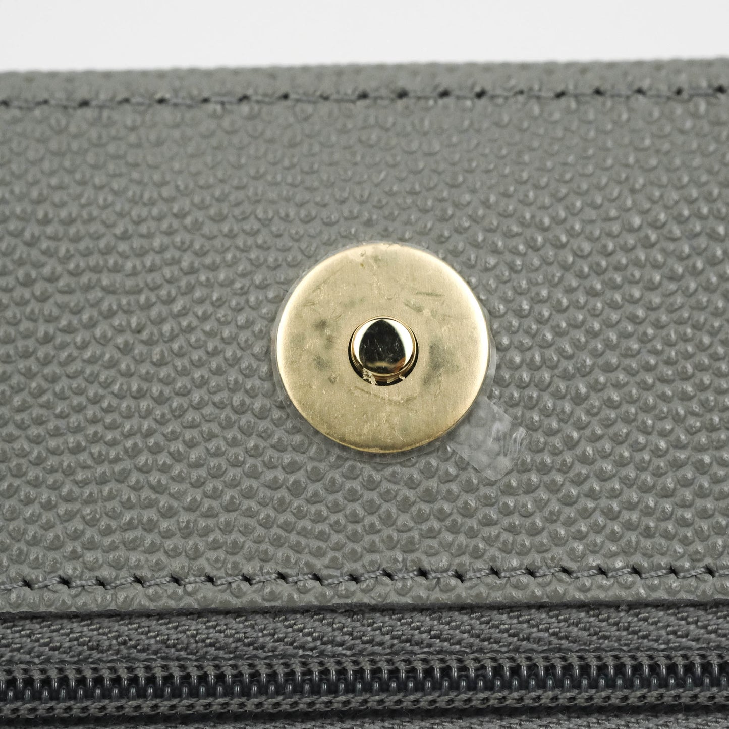 Chanel Wallet On Chain WOC Caviar Grey Gold Hardware