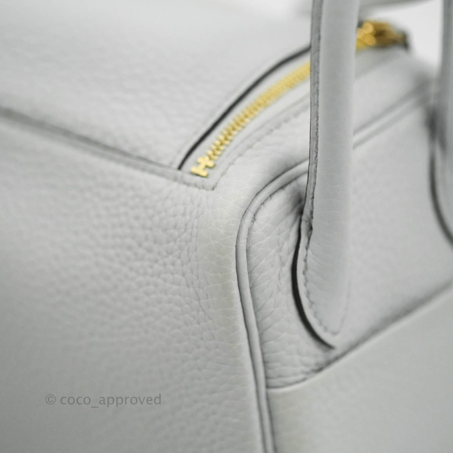 Hermès Mini Lindy 20 Blue Pale Clemence Gold Hardware