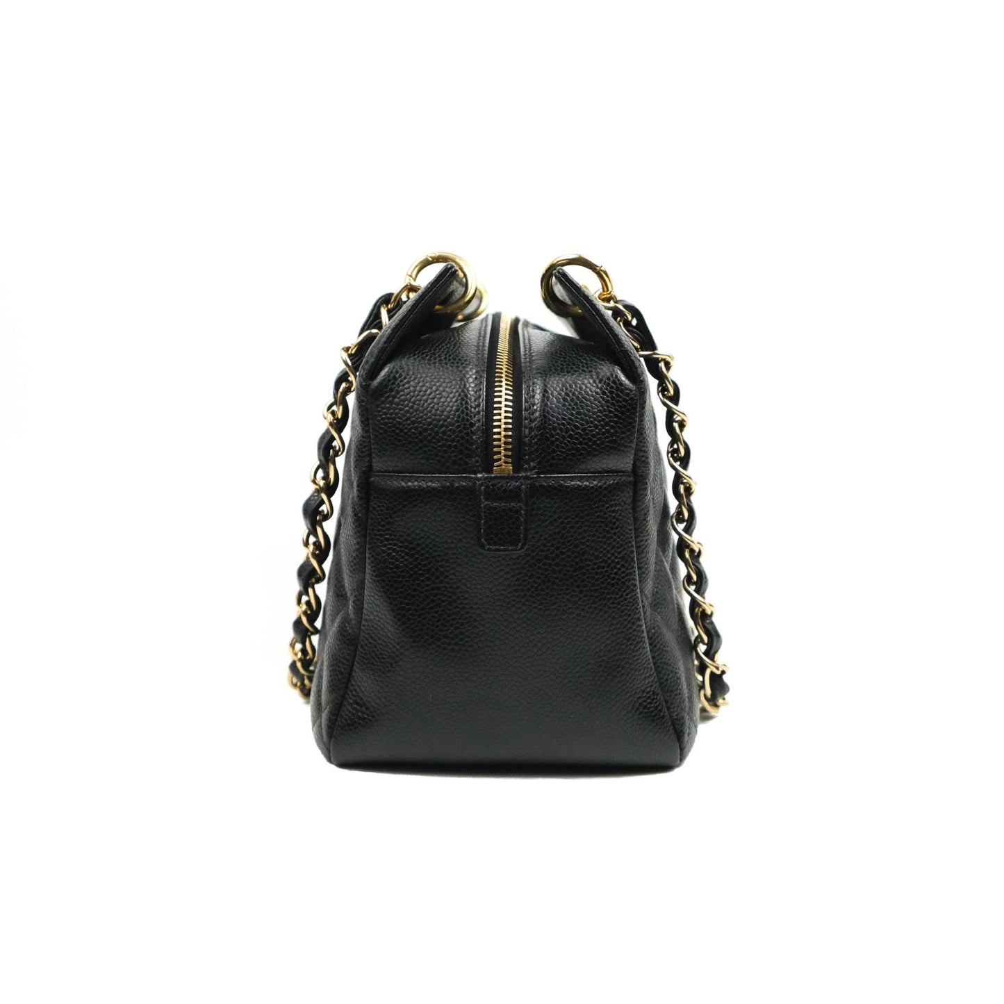 Chanel PTT Petite Timeless Shopping Tote Bag Black Caviar Gold Hardware