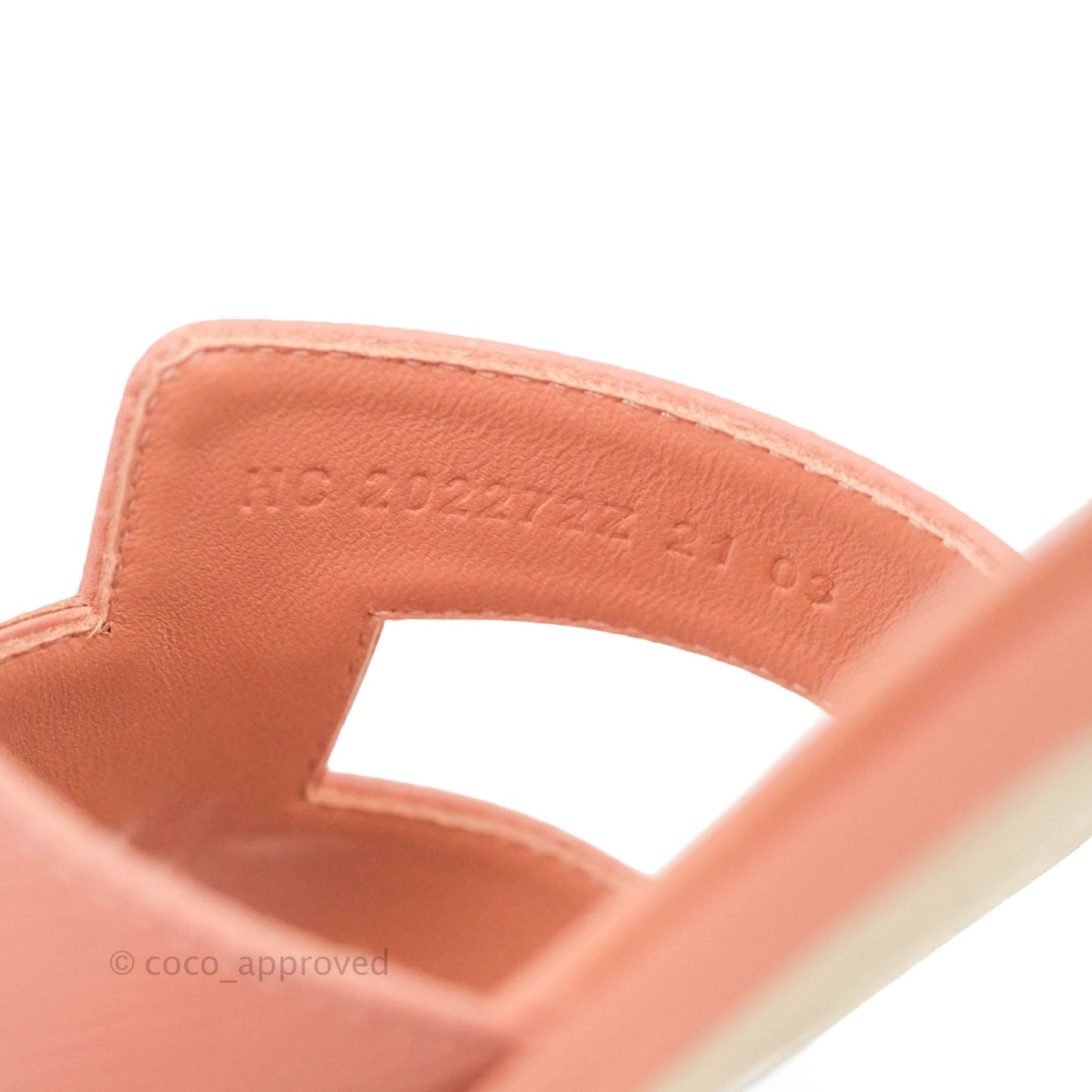 Hermès Oran Sandals Epsom in Pink Size 36