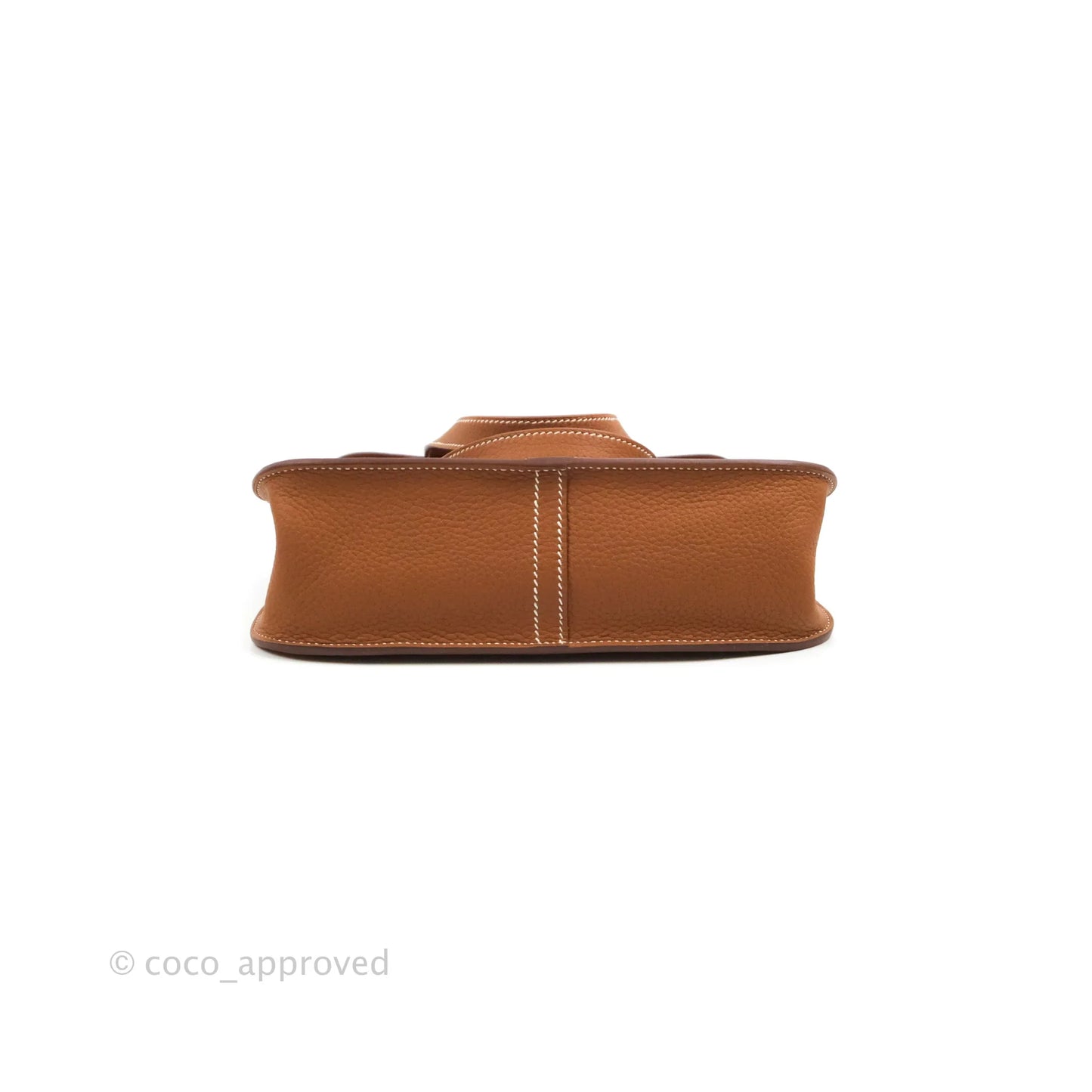 Hermès Halzan 25 Gold Clemence Palladium Hardware
