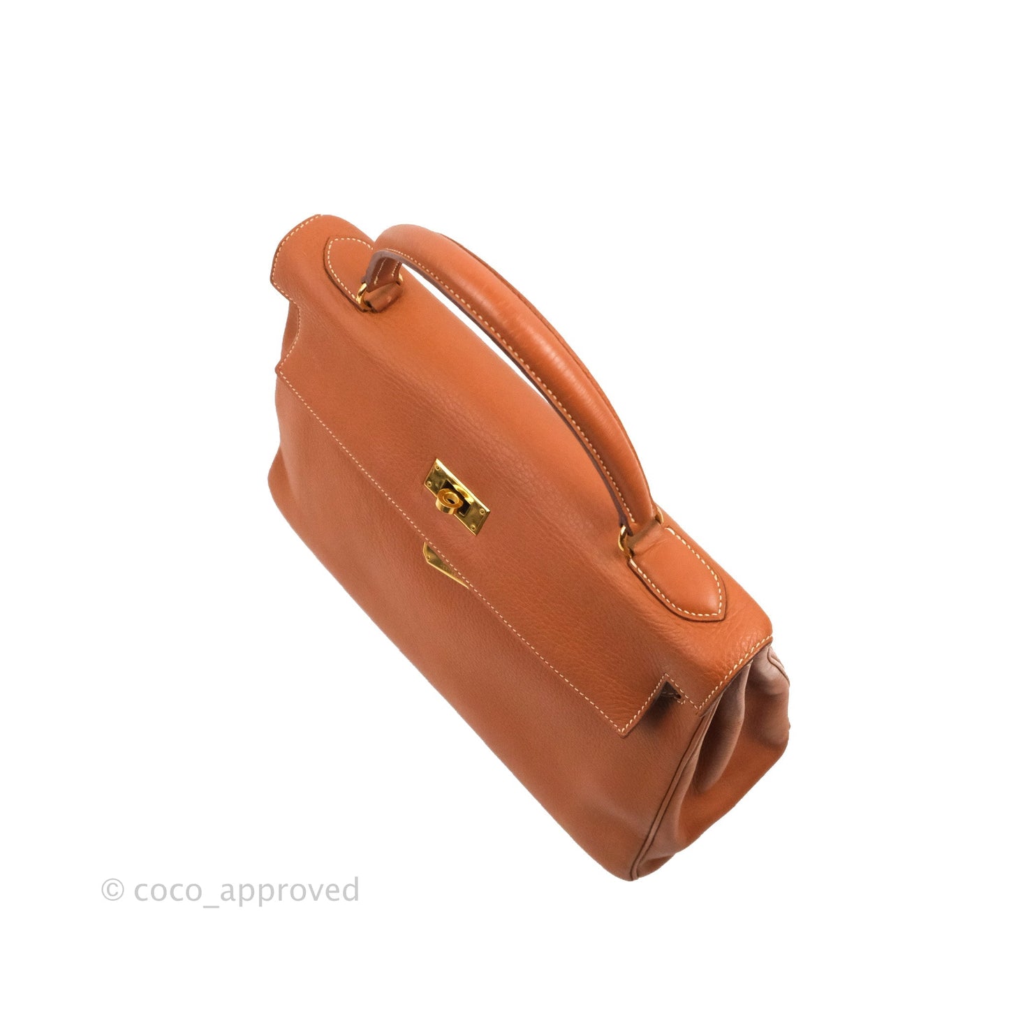 Hermès Kelly 32 Retourne Gold Clemence Gold Hardware