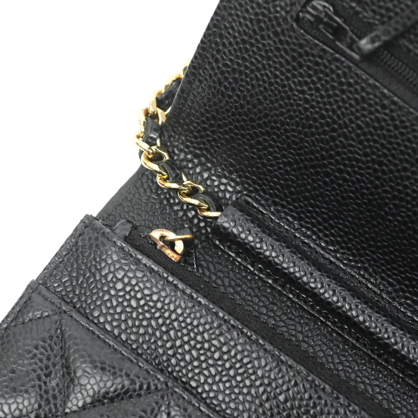 Chanel Quilted Classic WOC Black Caviar Gold Hardware