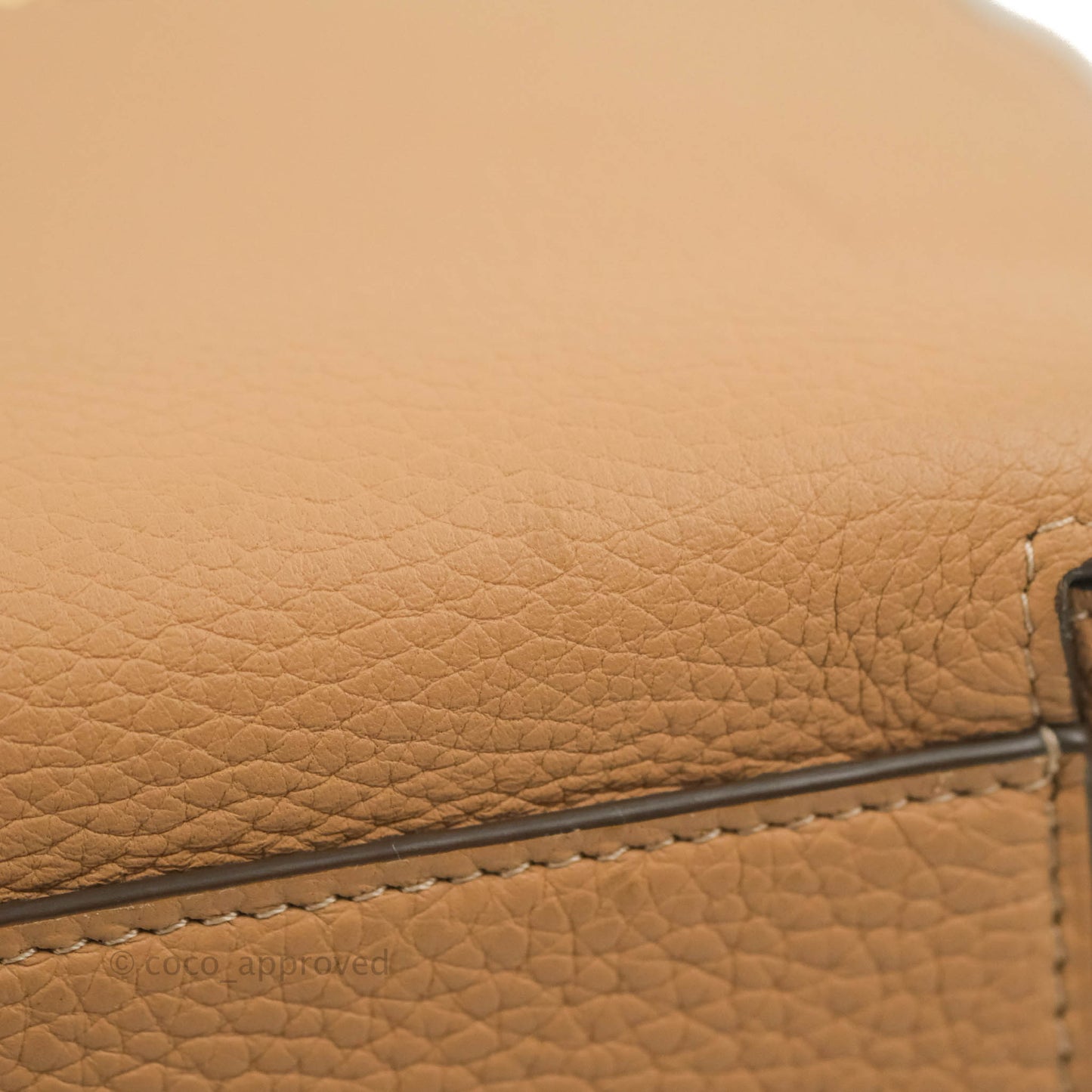 Delvaux Cool Box MM in Taurillon Soft Grained Calfskin Vegetal Ivory Gold Hardware