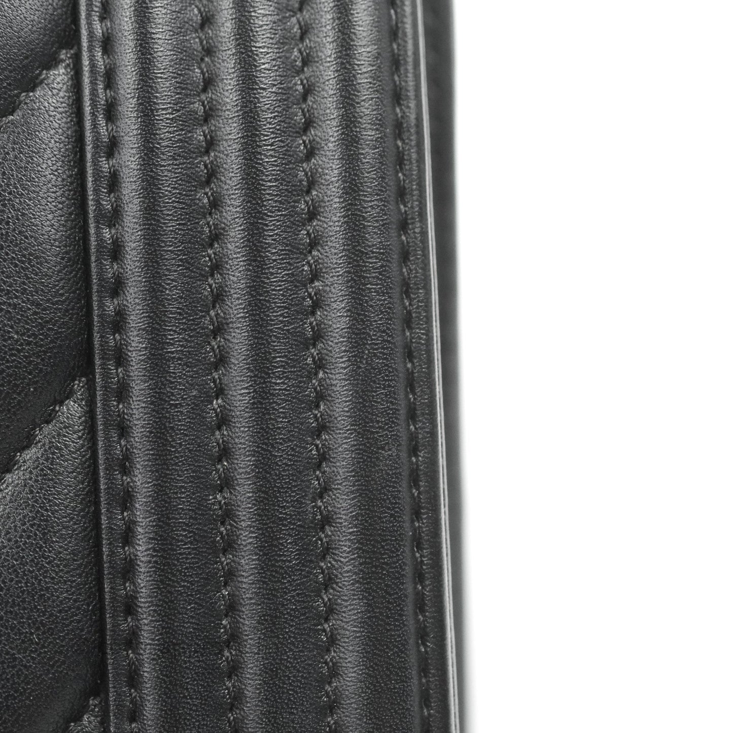Chanel Chevron Medium Boy Black Calfskin Gold Hardware