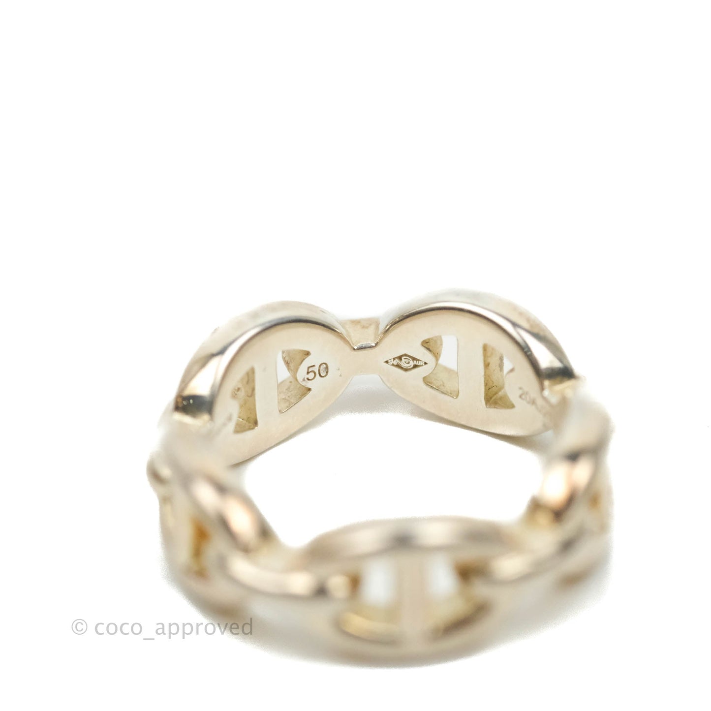 Hermès Sterling Silver PM Chaine d'Ancre Enchainee Band Ring