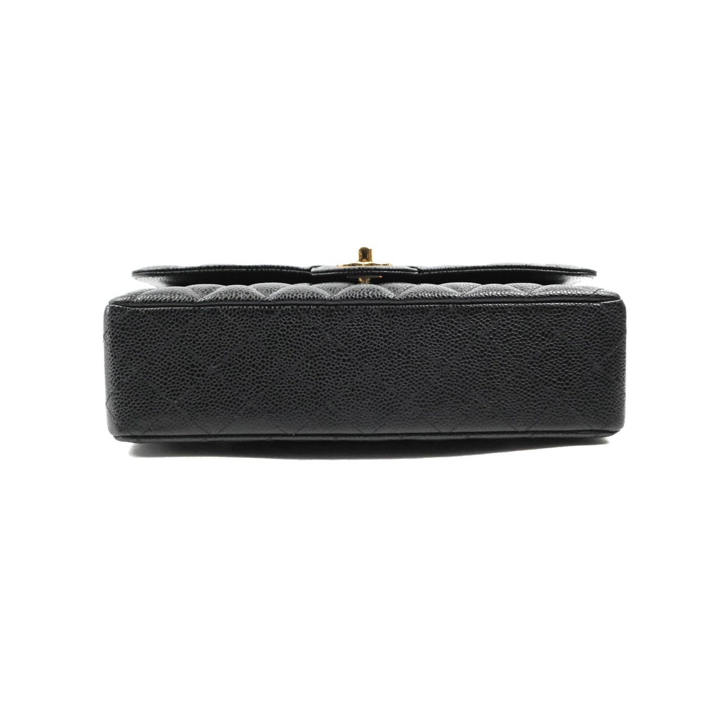 Chanel Classic M/L Medium Flap Quilted Black Caviar Gold Hardware