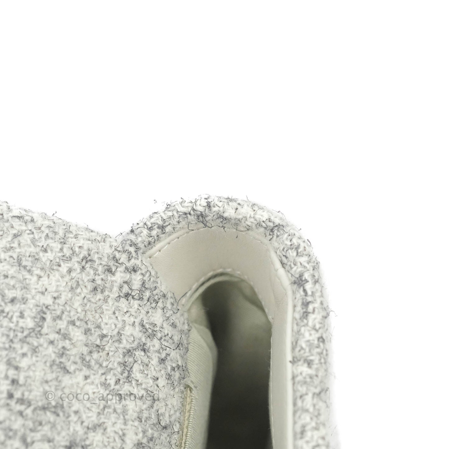 Chanel 19 Small Tweed Light Grey Mixed Hardware