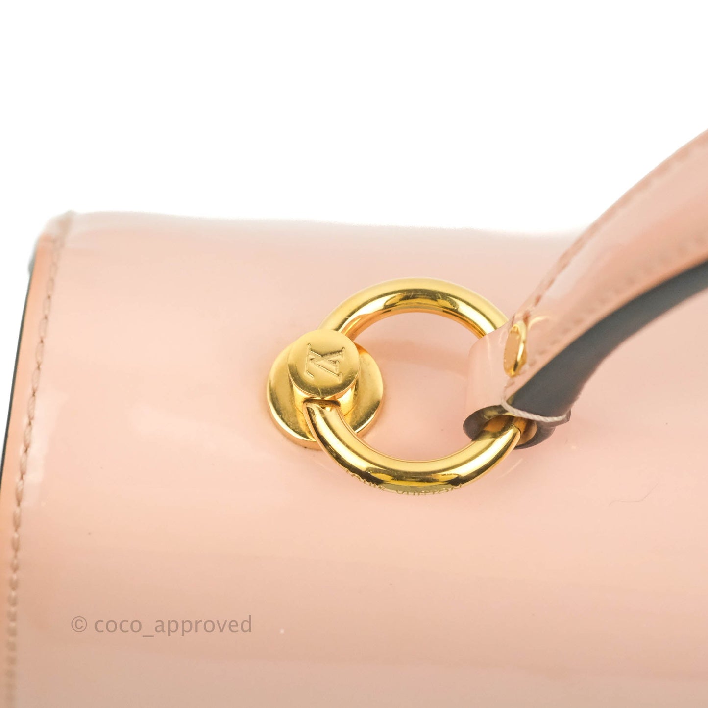 Louis Vuitton Cherrywood PM Handbag Patent Monogram Canvas