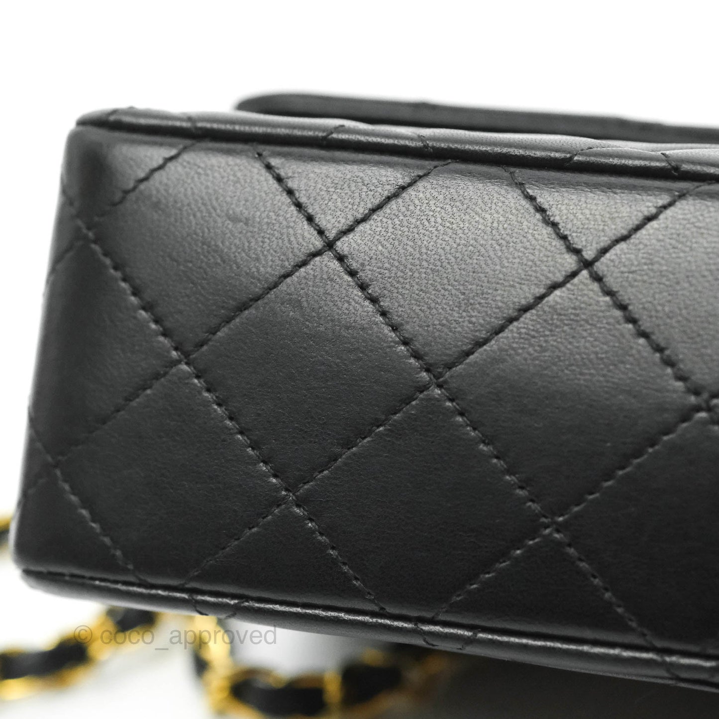 Chanel Classic Vintage Small S/M Flap Black Lambskin 24K Gold Hardware